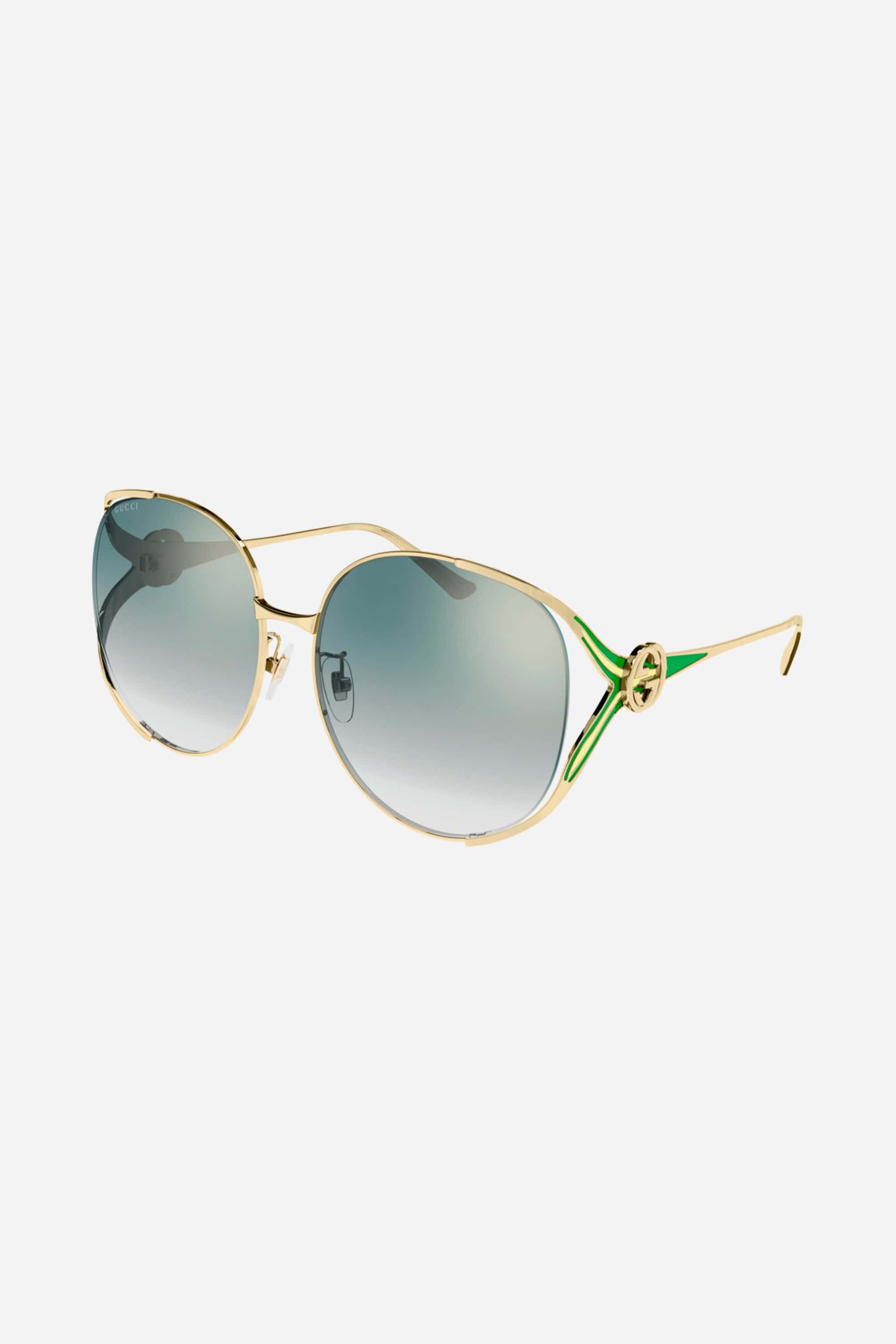 Gucci fork metal green sunglasses - Eyewear Club