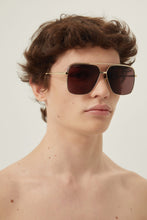 Load image into Gallery viewer, Gucci gold metal squared sunglasses - Eyewear Club
