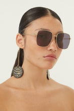 Load image into Gallery viewer, Gucci gold squared sunglasses with disco ball charms - Eyewear Club
