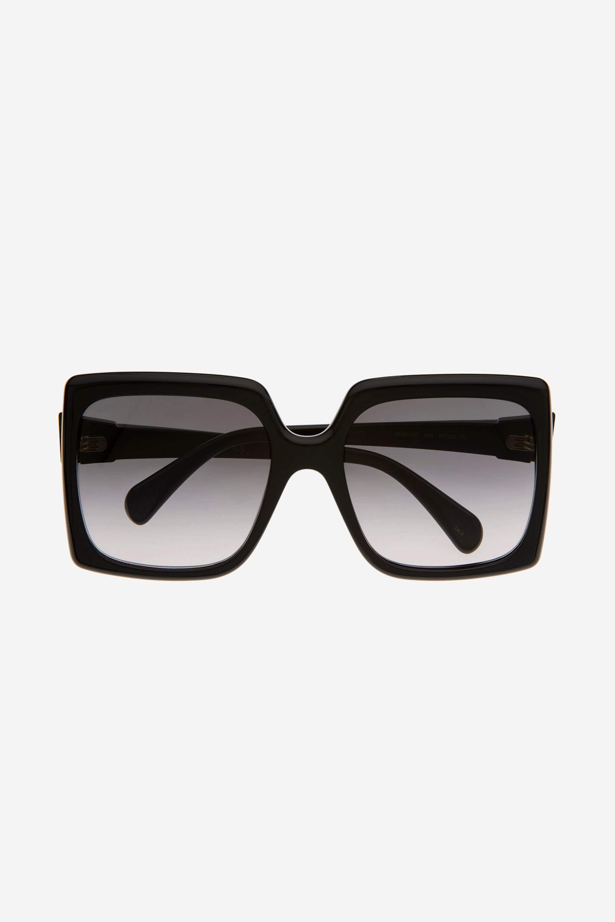 Gucci oversized black squared sunglasses - Eyewear Club