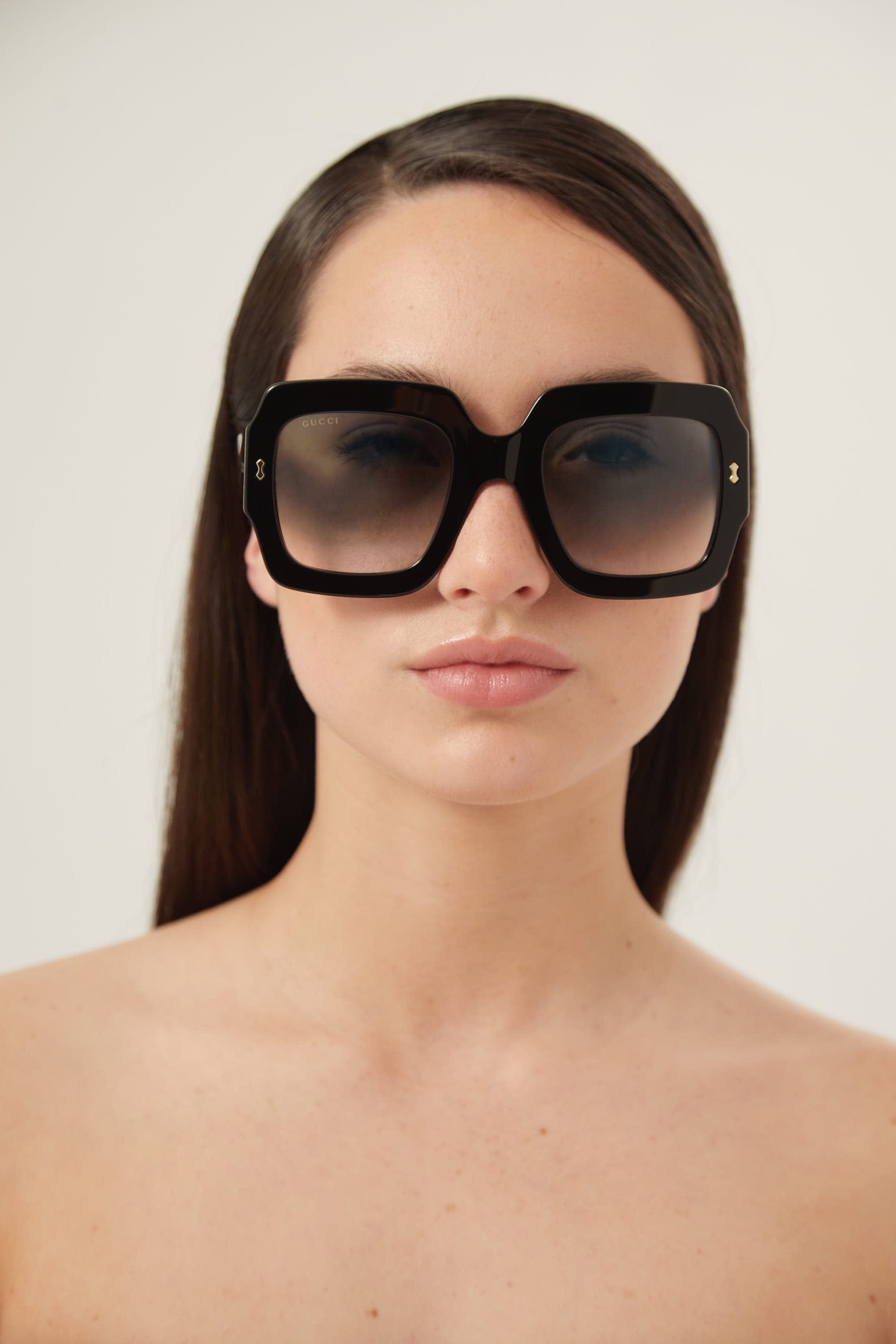 Gucci oversized squared sustainable black sunglasses - Eyewear Club