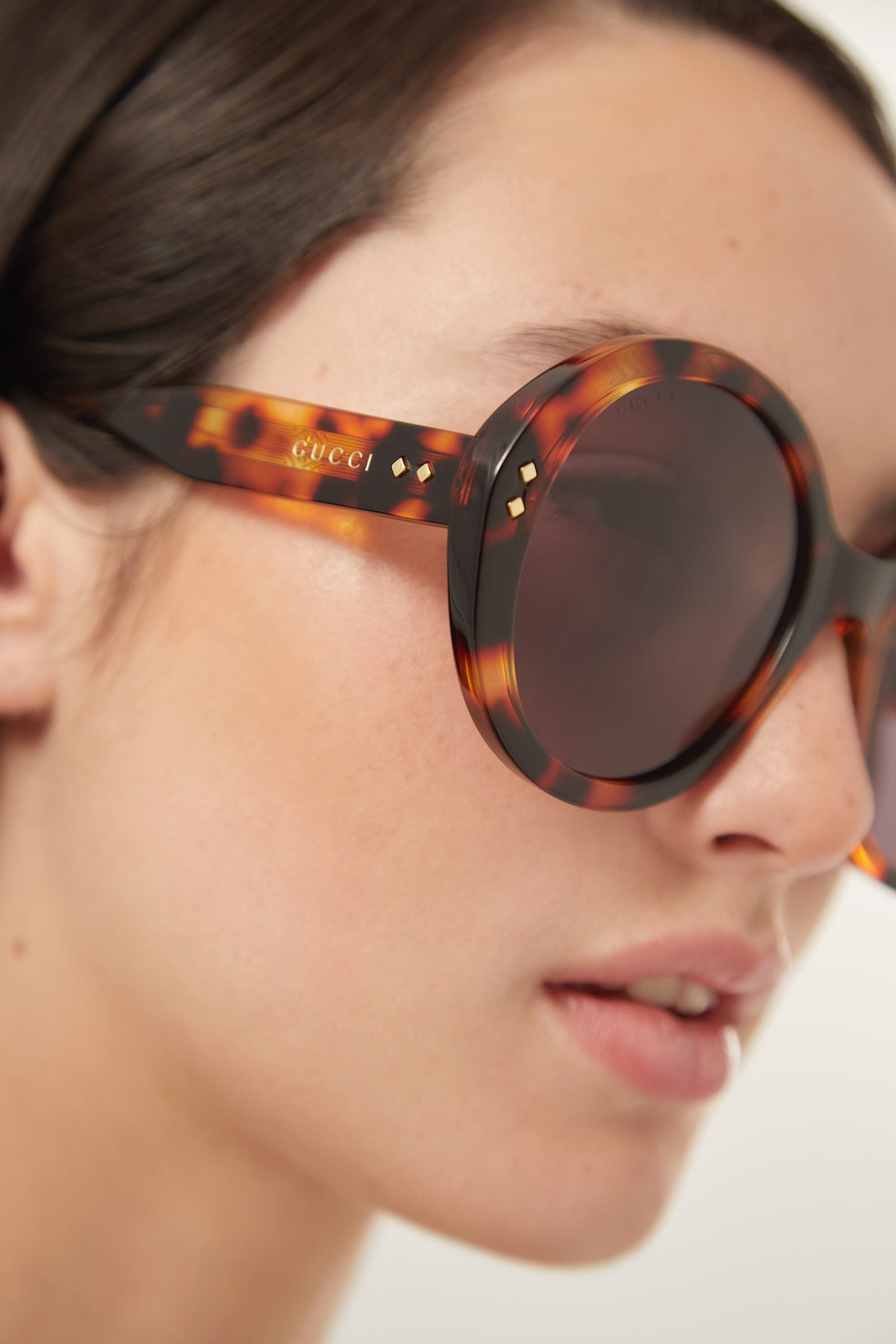 Gucci round havana sunglasses - Eyewear Club