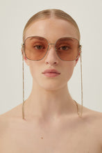 Load image into Gallery viewer, Gucci round metal sunglasses with chain - Eyewear Club
