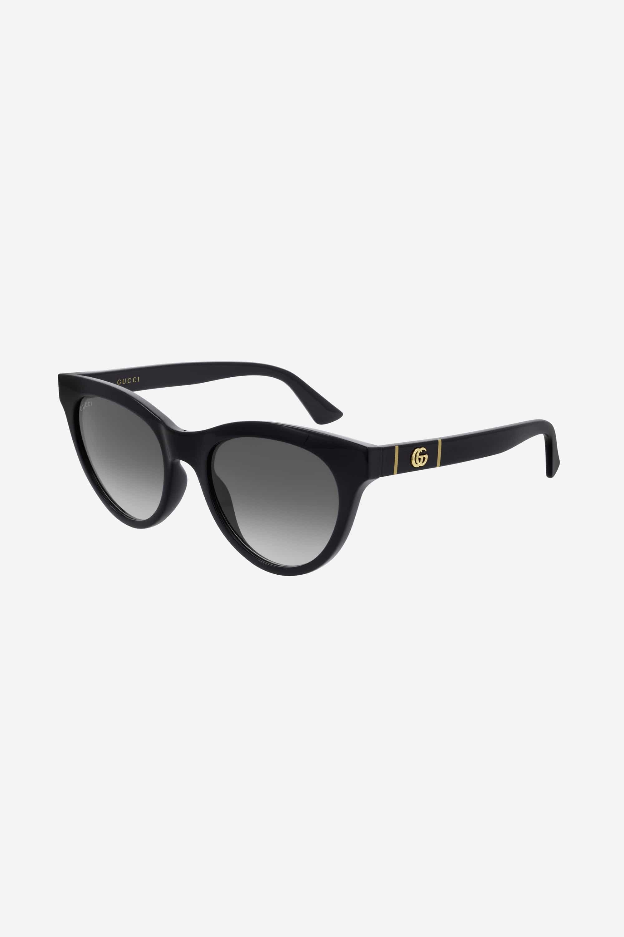 Gucci soft cat-eye femenine black sunglasses - Eyewear Club