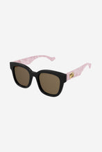 Load image into Gallery viewer, Gucci squared femenine black and marble pink sunglasses - Eyewear Club
