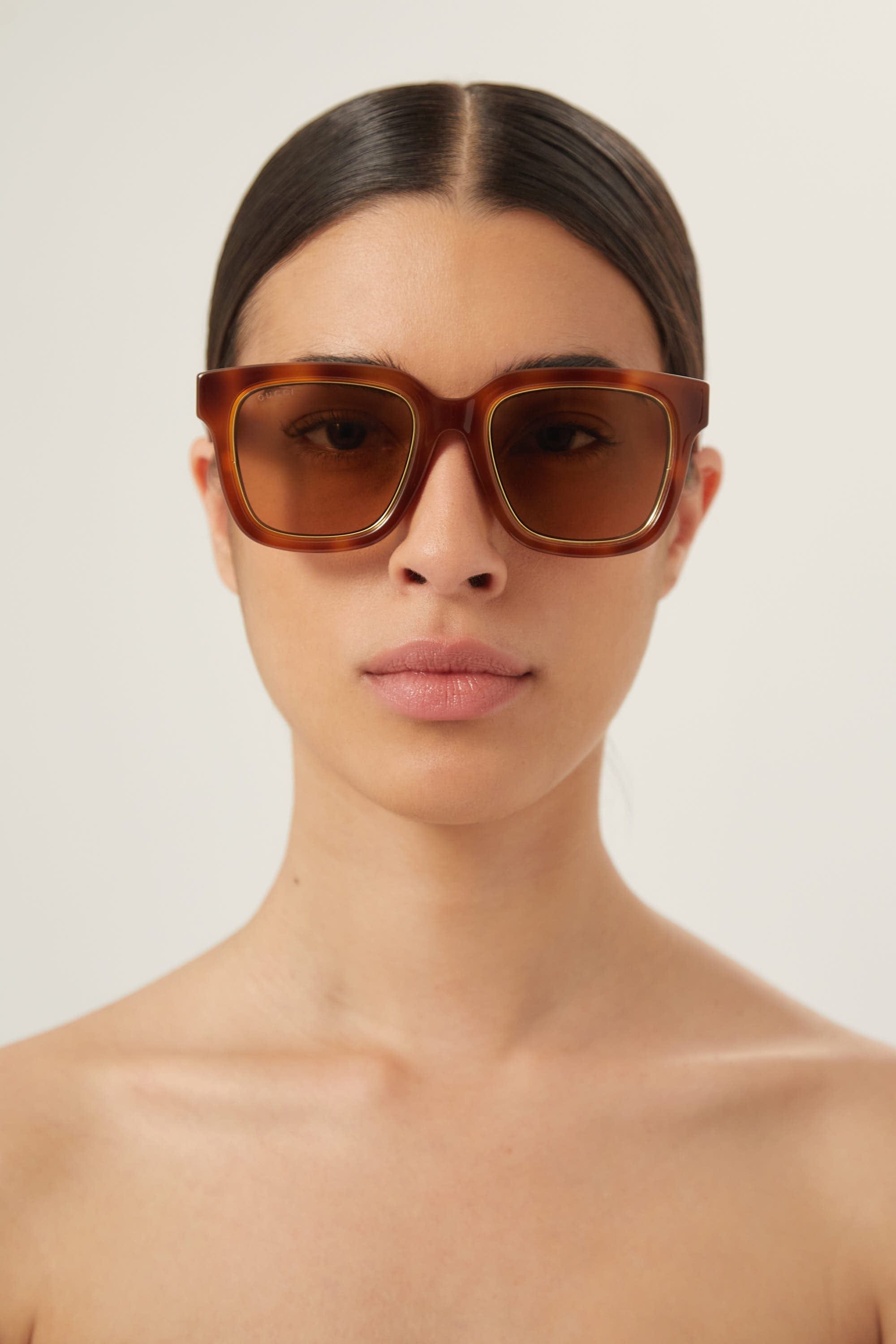 Gucci squared havana sunglasses - Eyewear Club