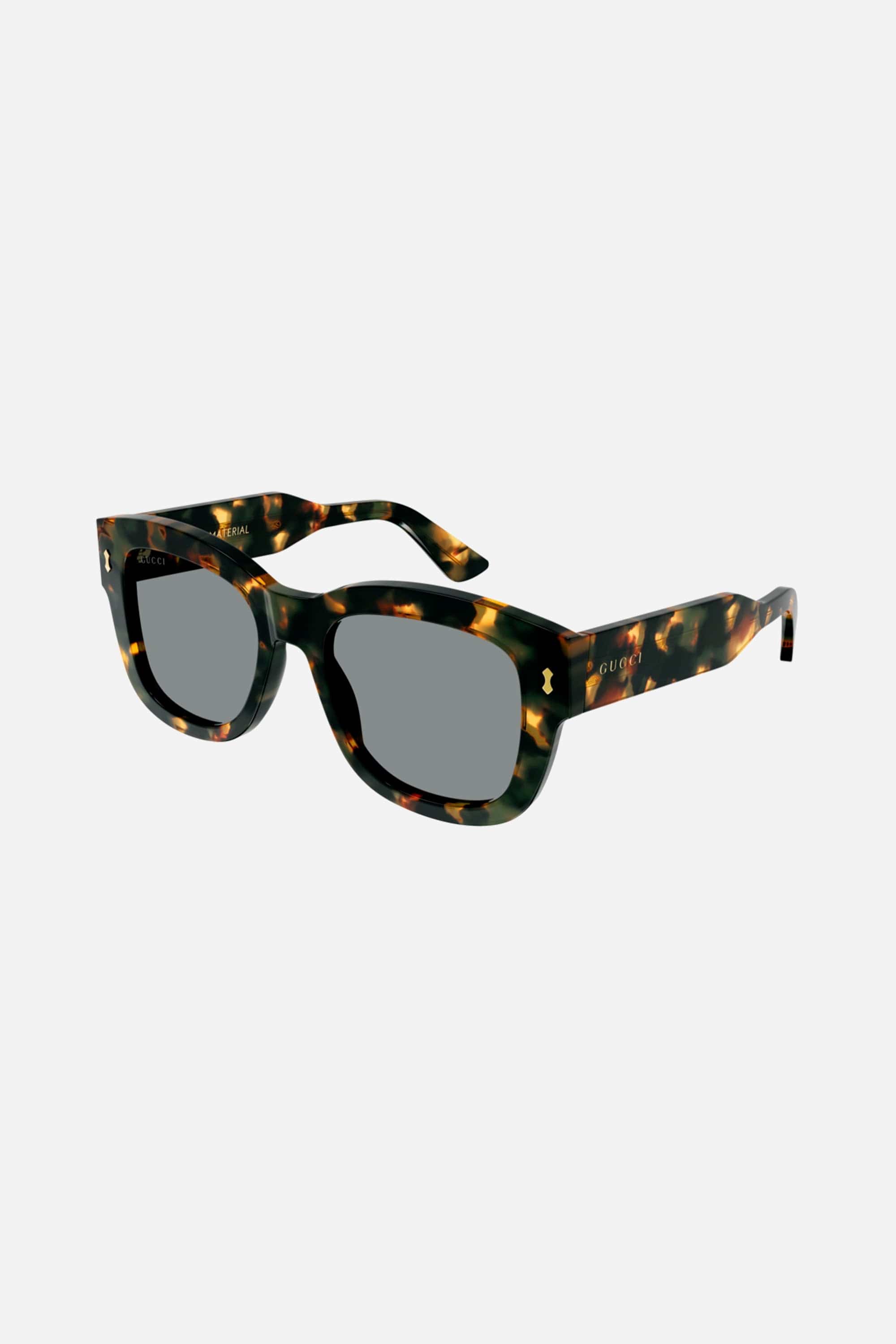 Gucci squared sustainable havana sunglasses - Eyewear Club