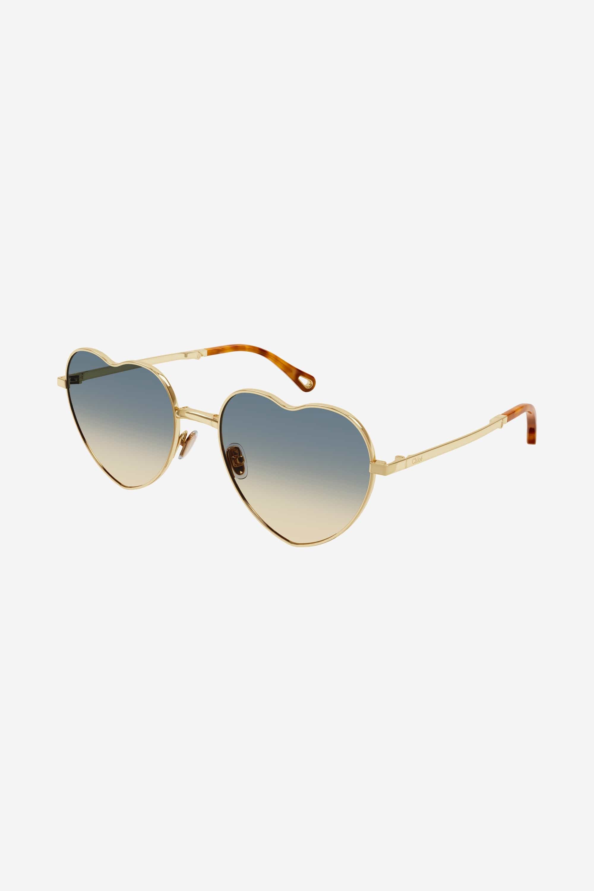 Iconic Chloé heart shape metal foldable shades - Eyewear Club