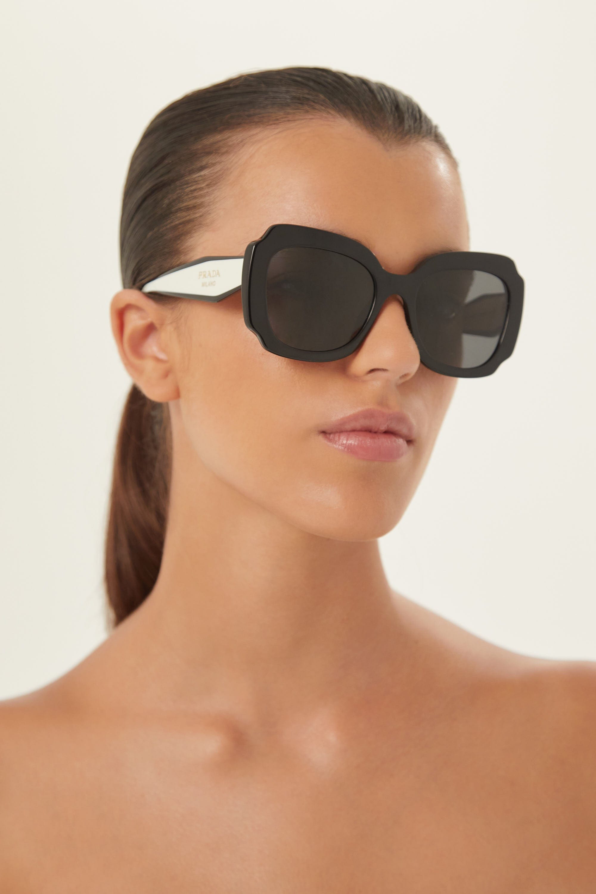 Prada butterfly black and white sunglasses - Eyewear Club
