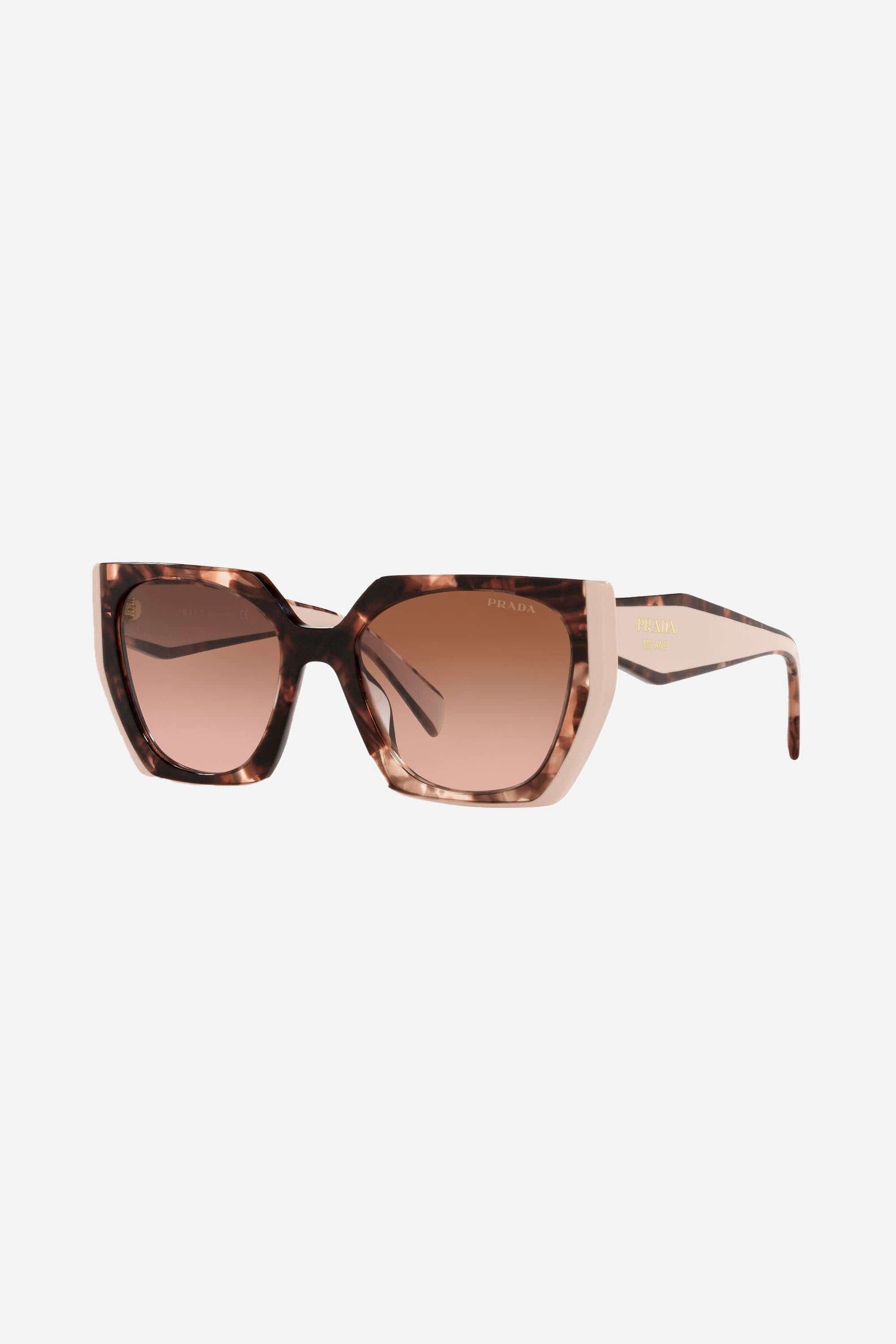 Prada oversized cat eye havana and ivory sunglasses - Eyewear Club