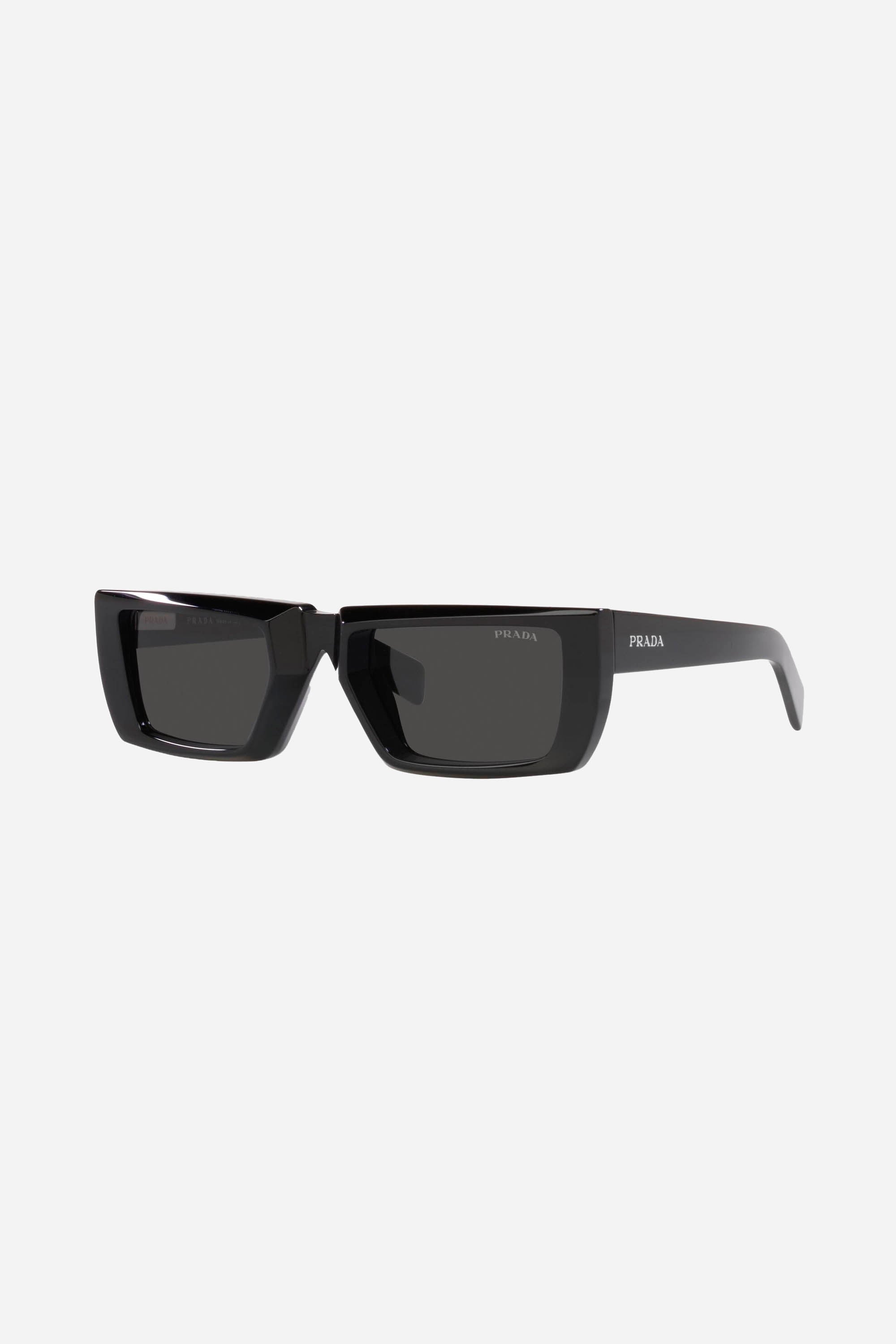 Prada runway squared black sunglasses - Eyewear Club