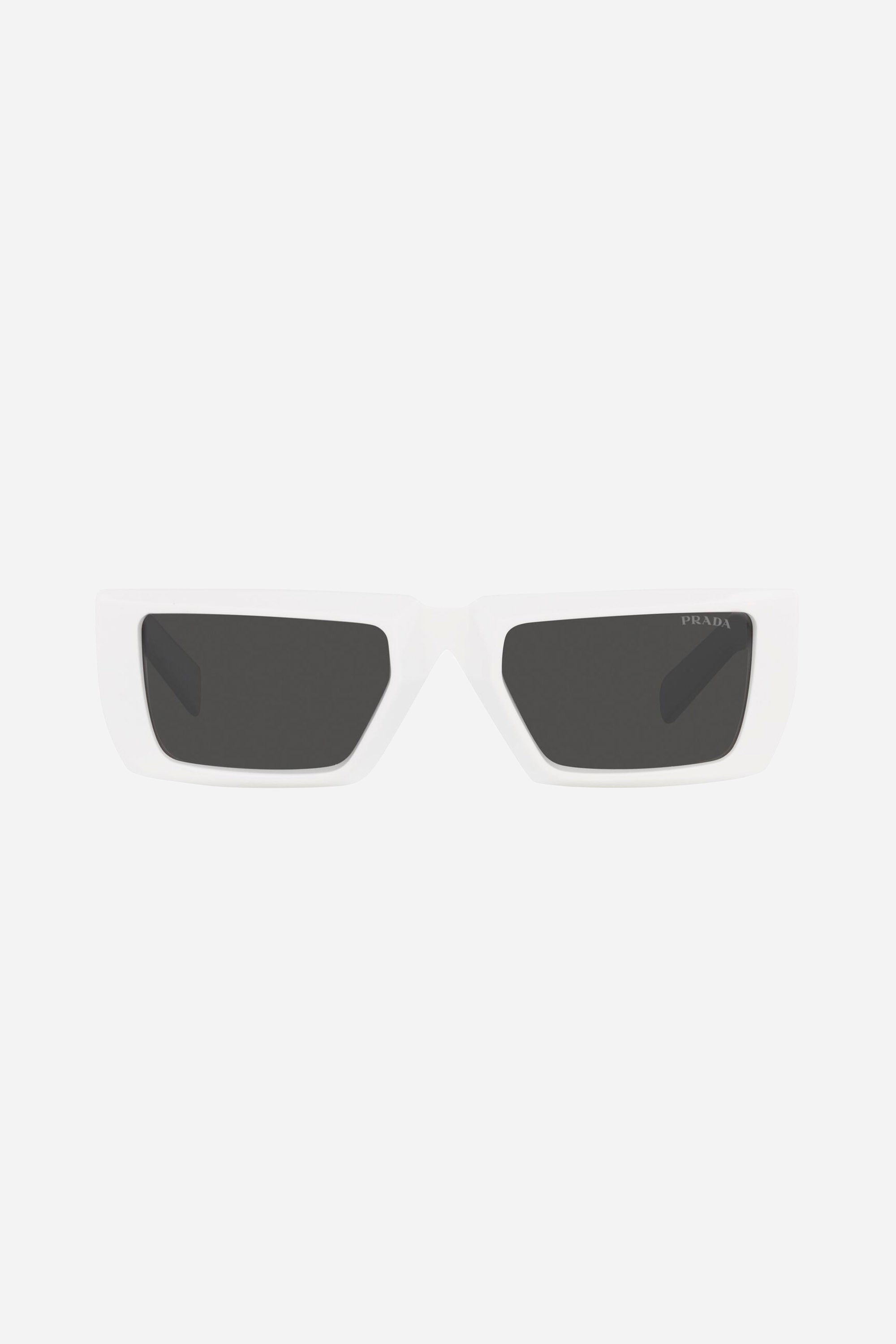Prada runway squared white sunglasses - Eyewear Club