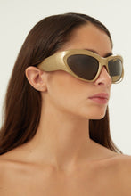 Load image into Gallery viewer, PRE ORDER 1st Dec. Balenciaga bold wrap around gold sunglasses - Eyewear Club

