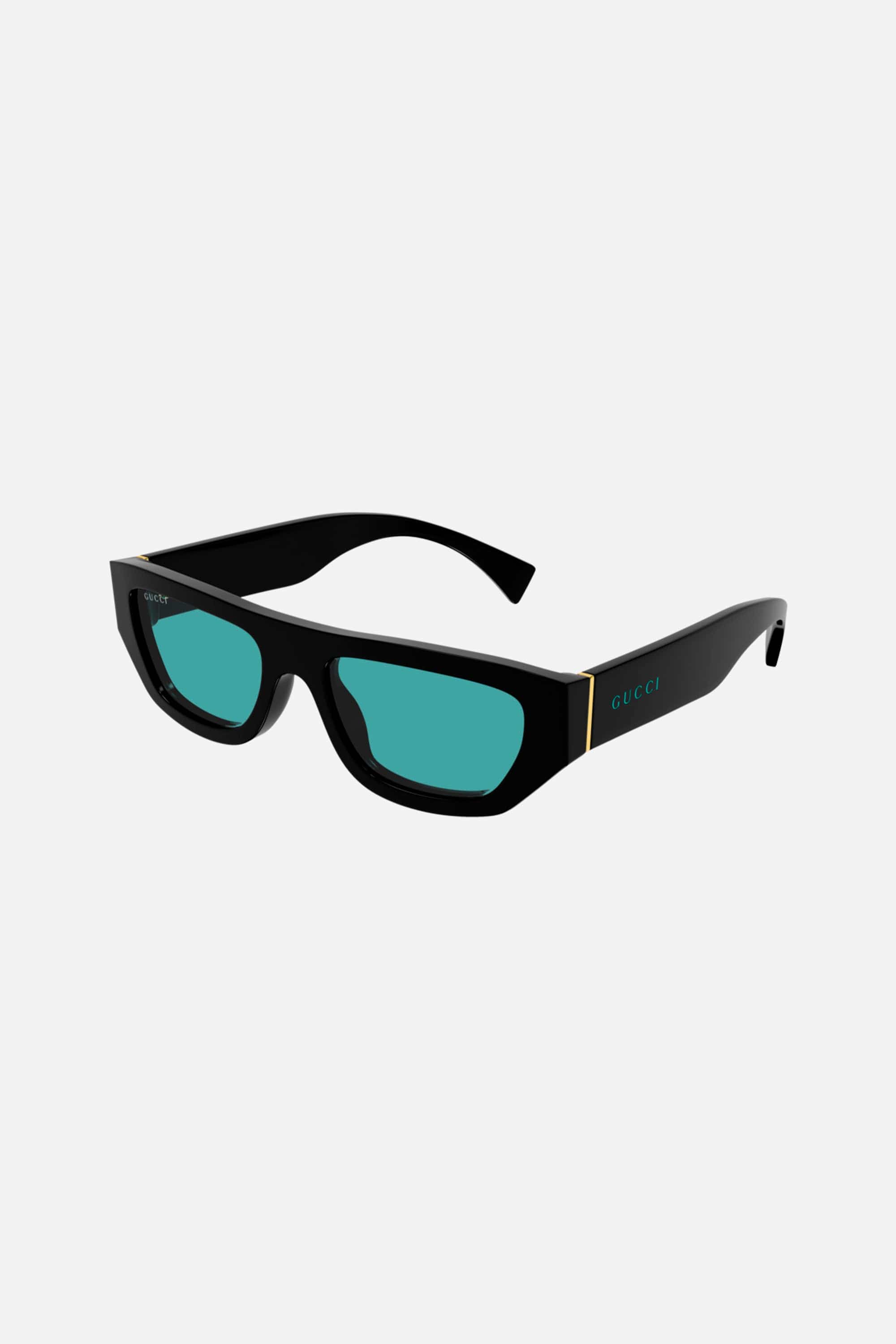 PRE ORDER Avail. 15th Jan 23-Gucci flat top black and blue sunglasses - Eyewear Club
