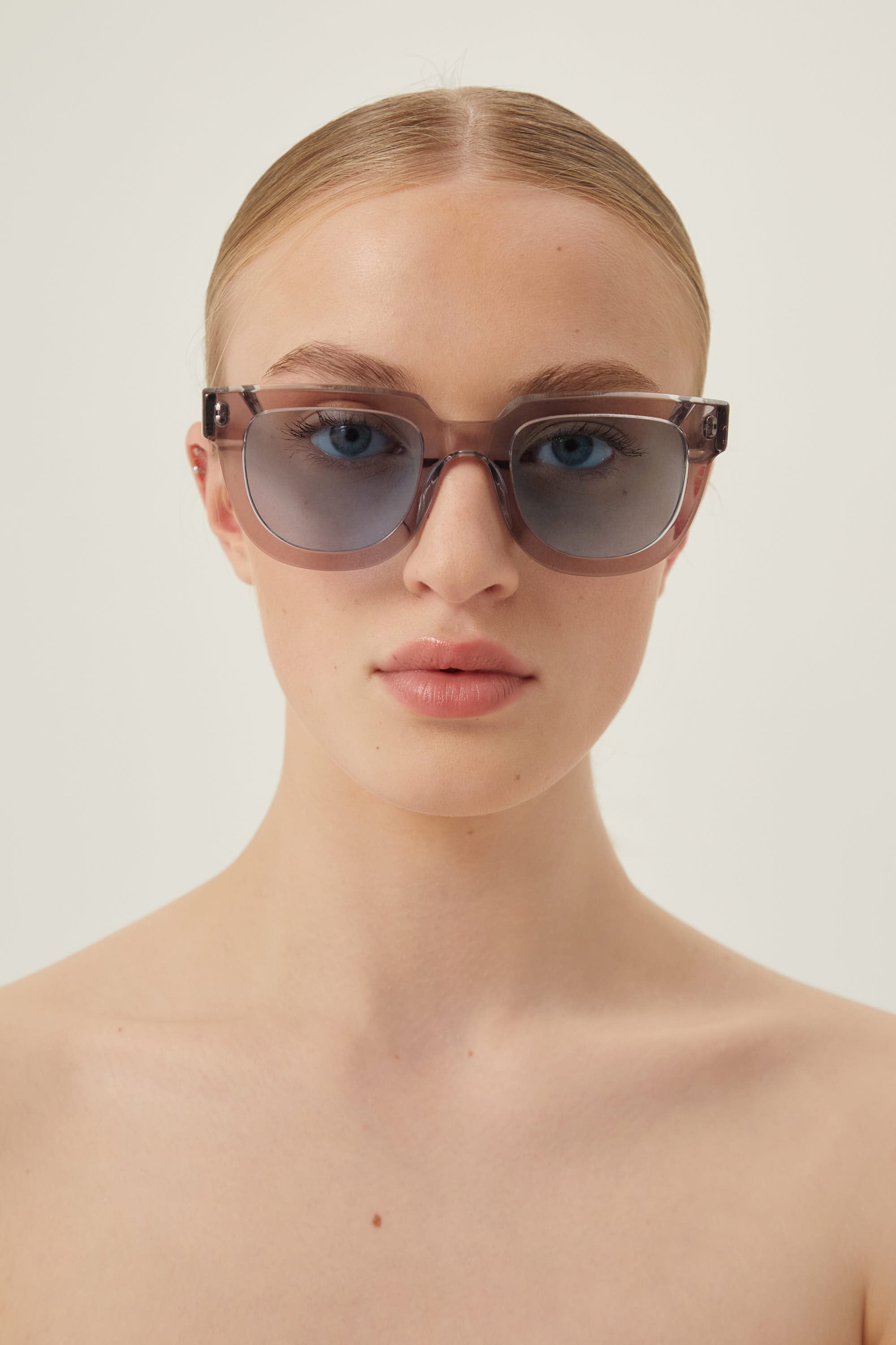 Retrosuperfuture SERIO FIRMA crystal grey sunglasses - Eyewear Club