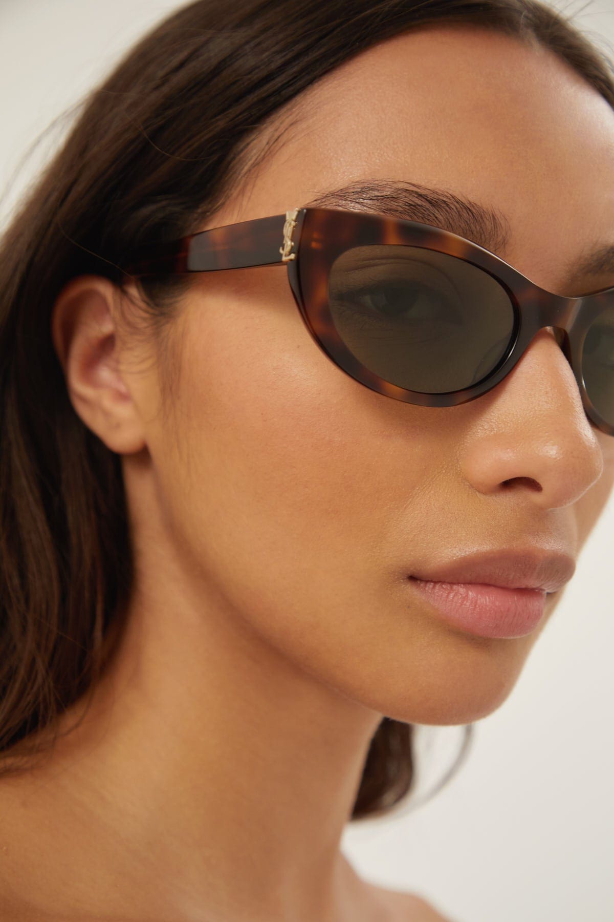 Saint Laurent almond havana sunglasses - Eyewear Club