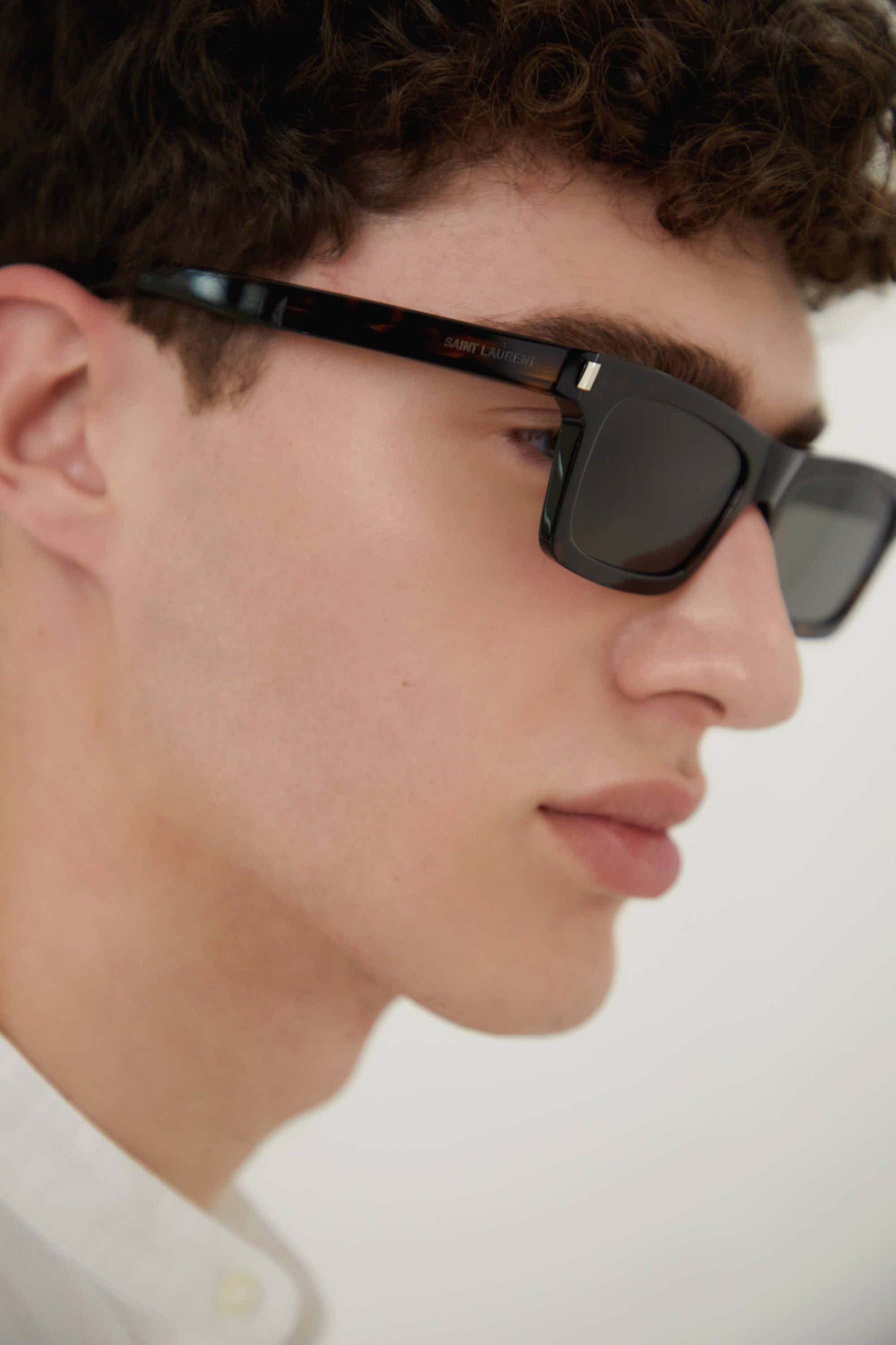 Saint Laurent angular havana grey UNISEX sunglasses - Eyewear Club