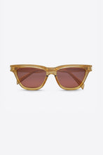 Load image into Gallery viewer, Saint Laurent angular SULPICE cat-eye UNISEX sunglasses with yellow lenses - Eyewear Club
