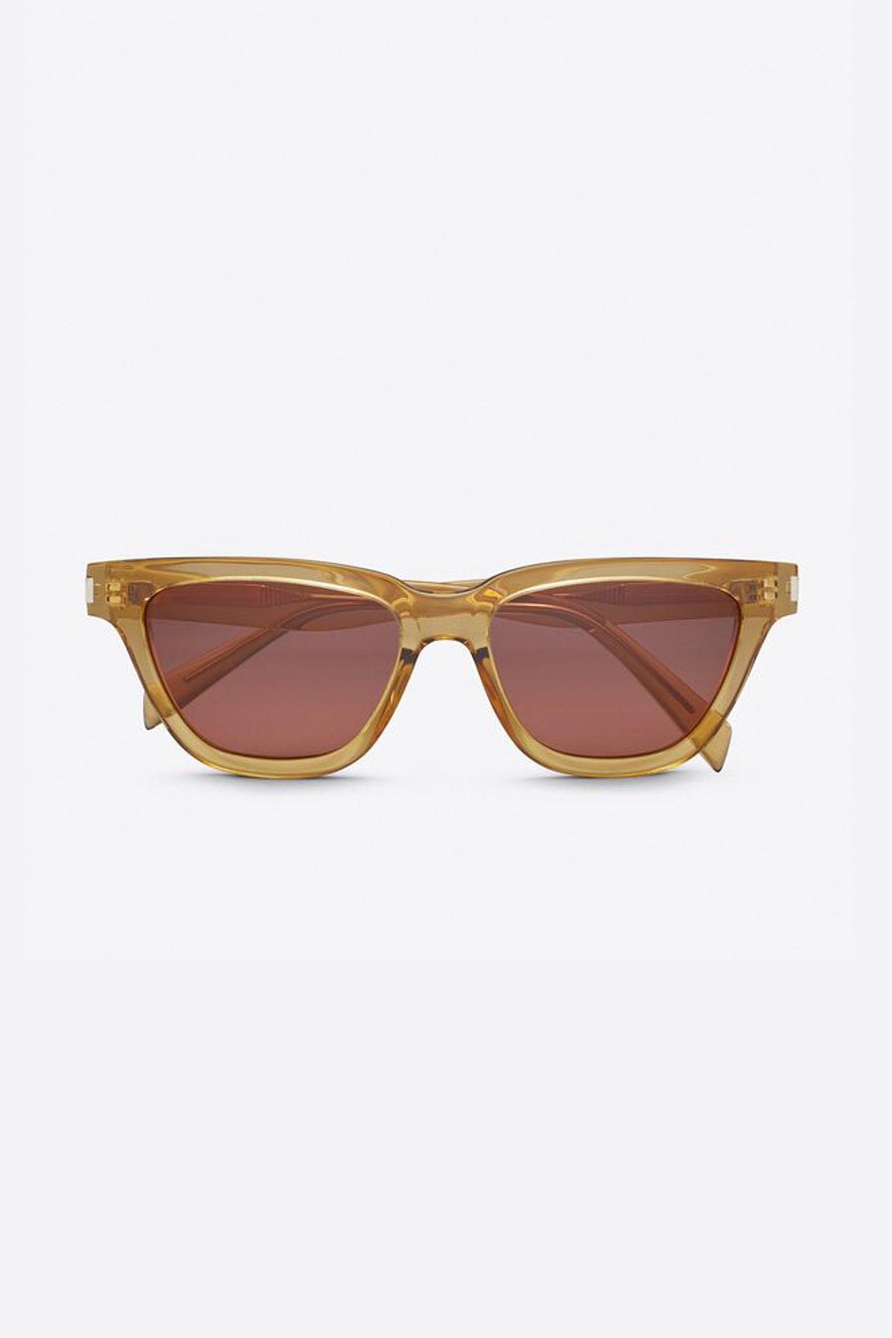 Saint Laurent angular SULPICE cat-eye UNISEX sunglasses with yellow lenses - Eyewear Club