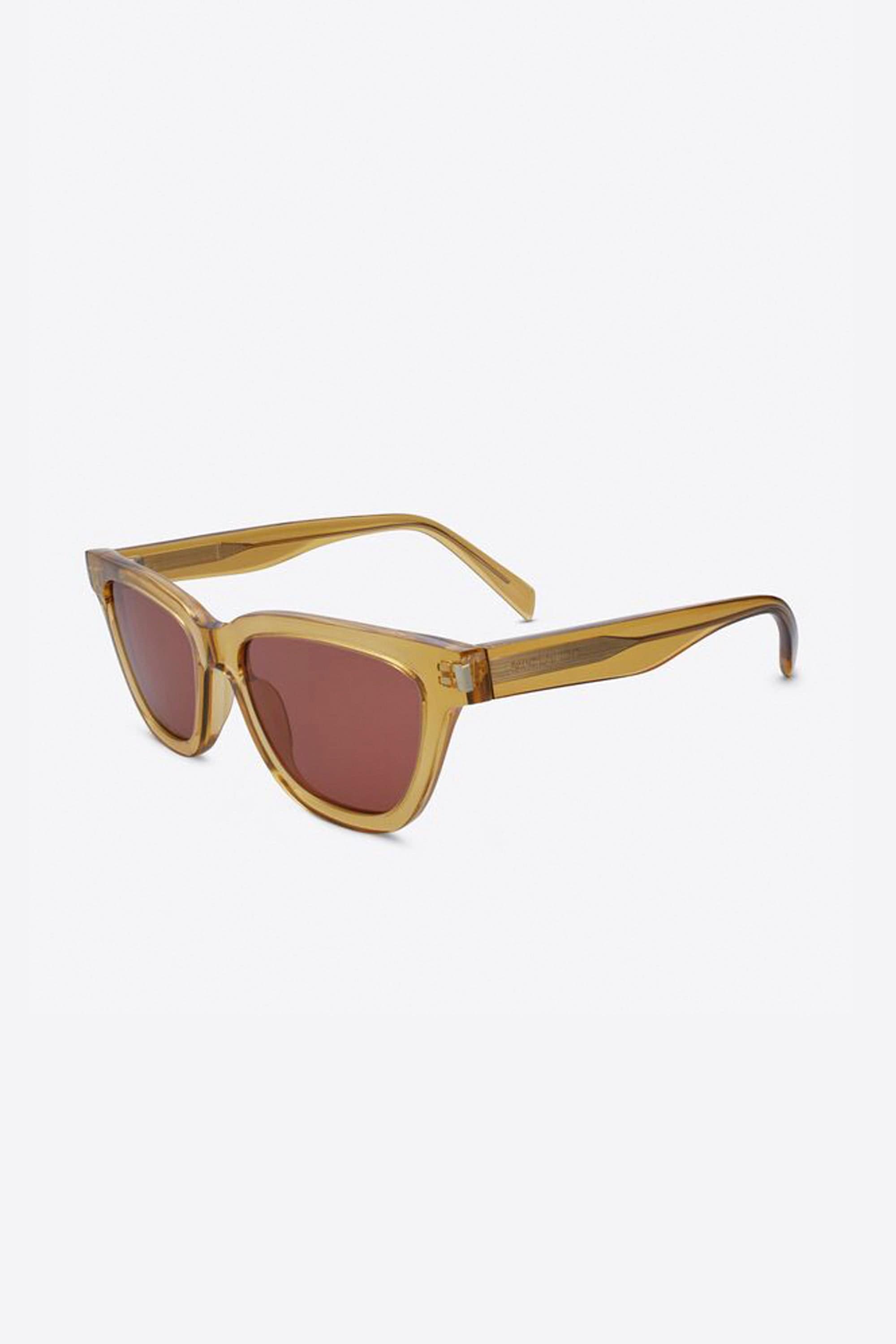 Saint Laurent angular SULPICE cat-eye UNISEX sunglasses with yellow lenses - Eyewear Club