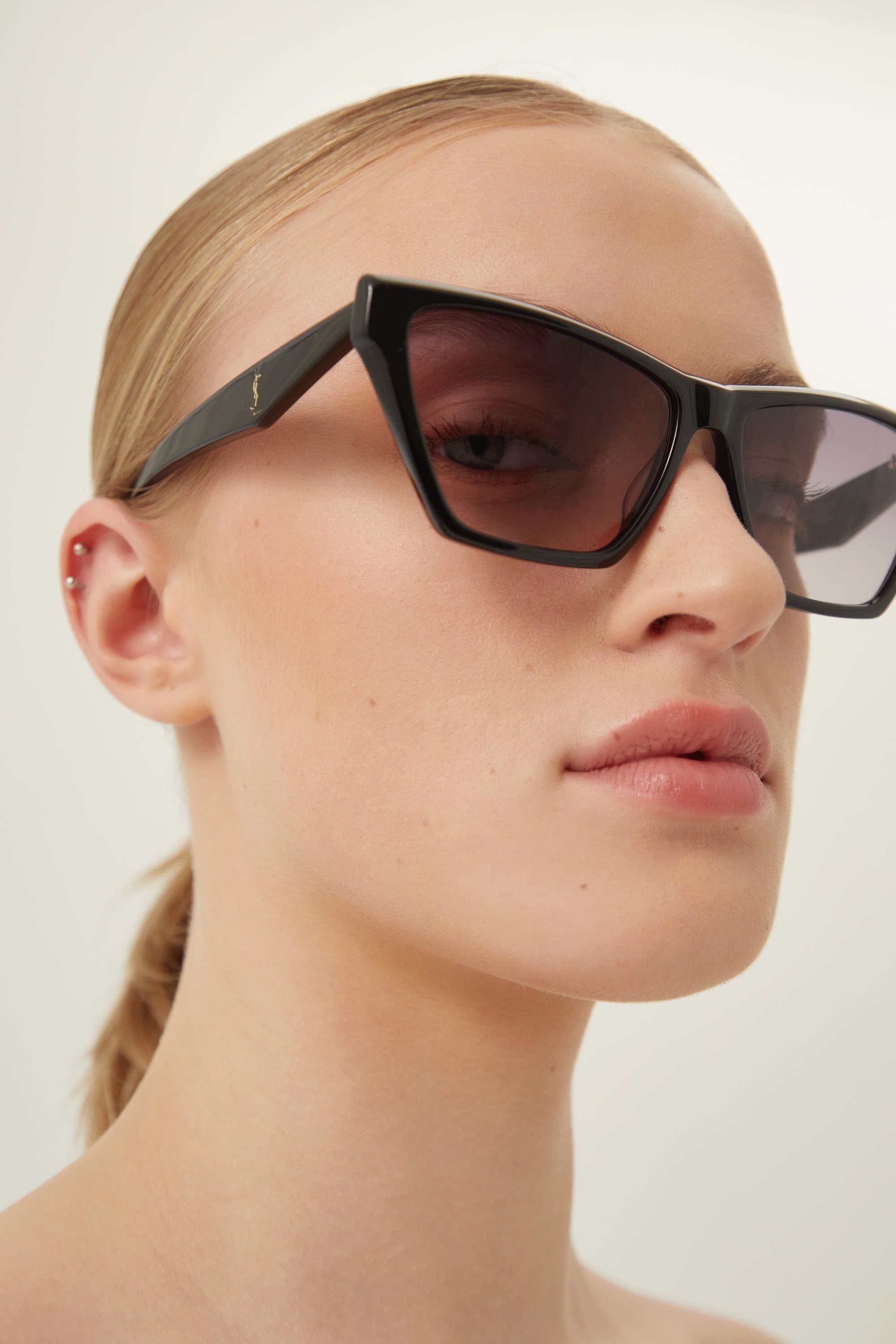 Saint Laurent black cat eye sunglasses - Eyewear Club
