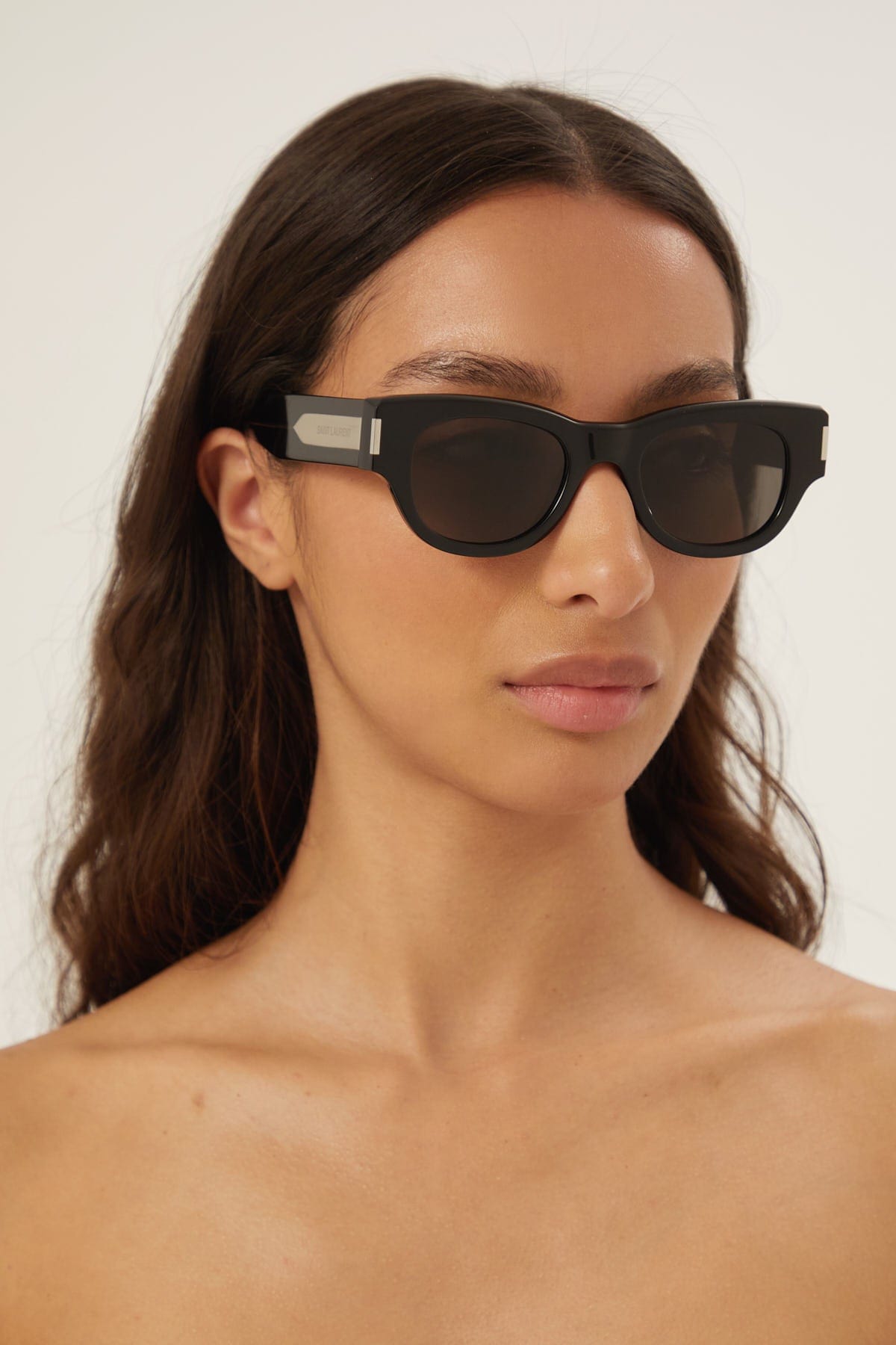 Saint Laurent bold oval black sunglasses - Eyewear Club