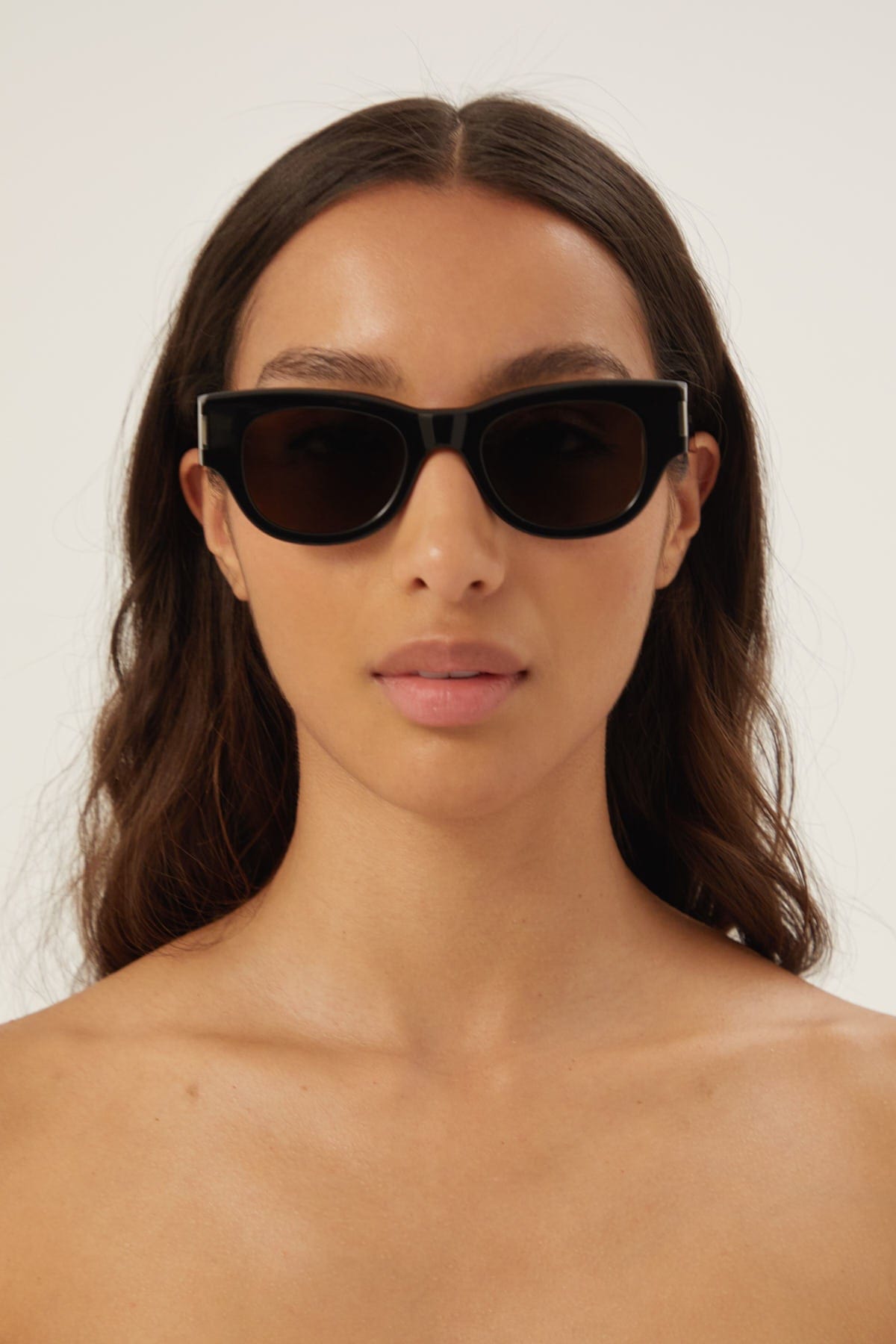 Saint Laurent bold oval black sunglasses - Eyewear Club