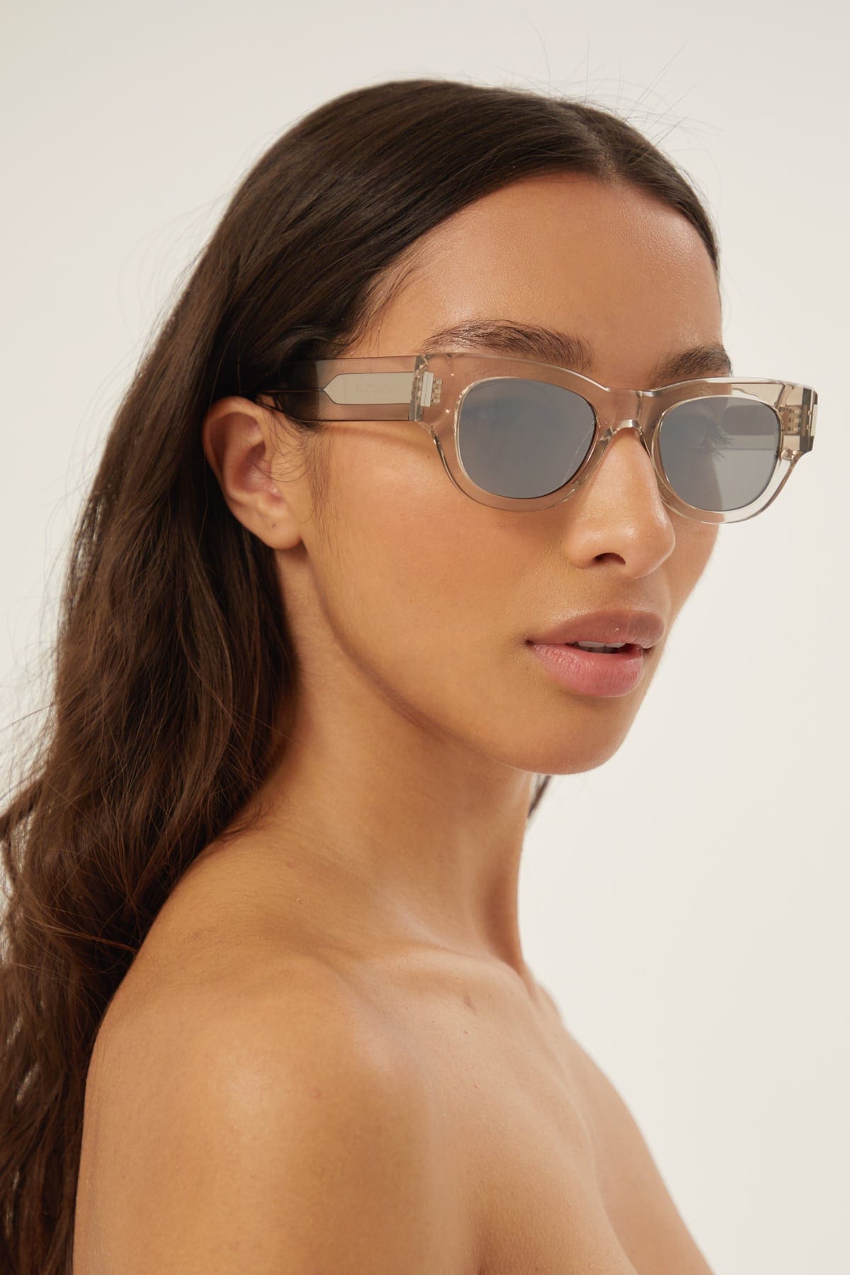 Saint Laurent bold oval crystal sunglasses - Eyewear Club