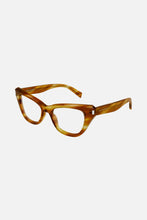 Load image into Gallery viewer, Saint Laurent cat eye angular light havana frame - Eyewear Club
