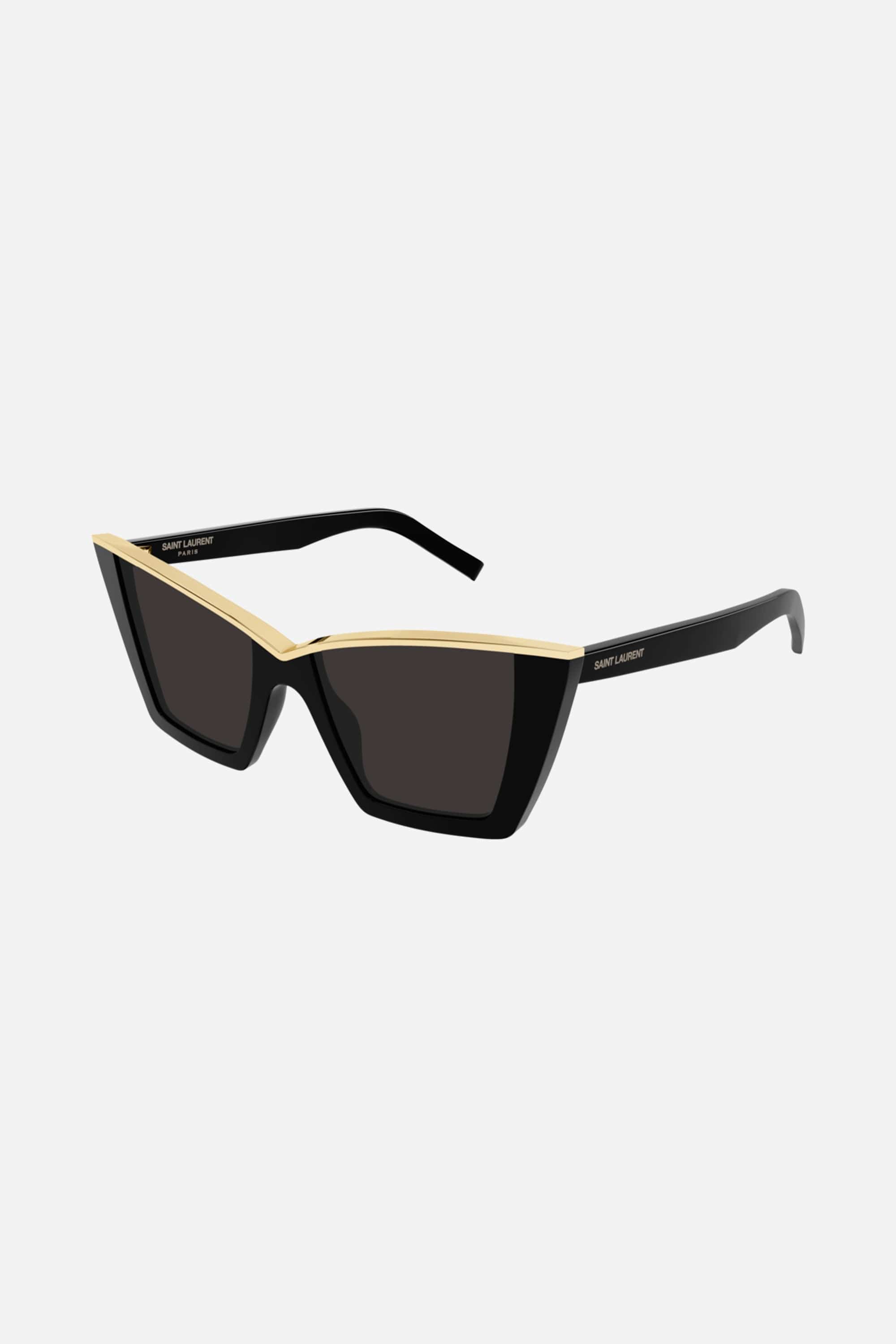 Saint Laurent cat eye black and gold sunglasses - Eyewear Club