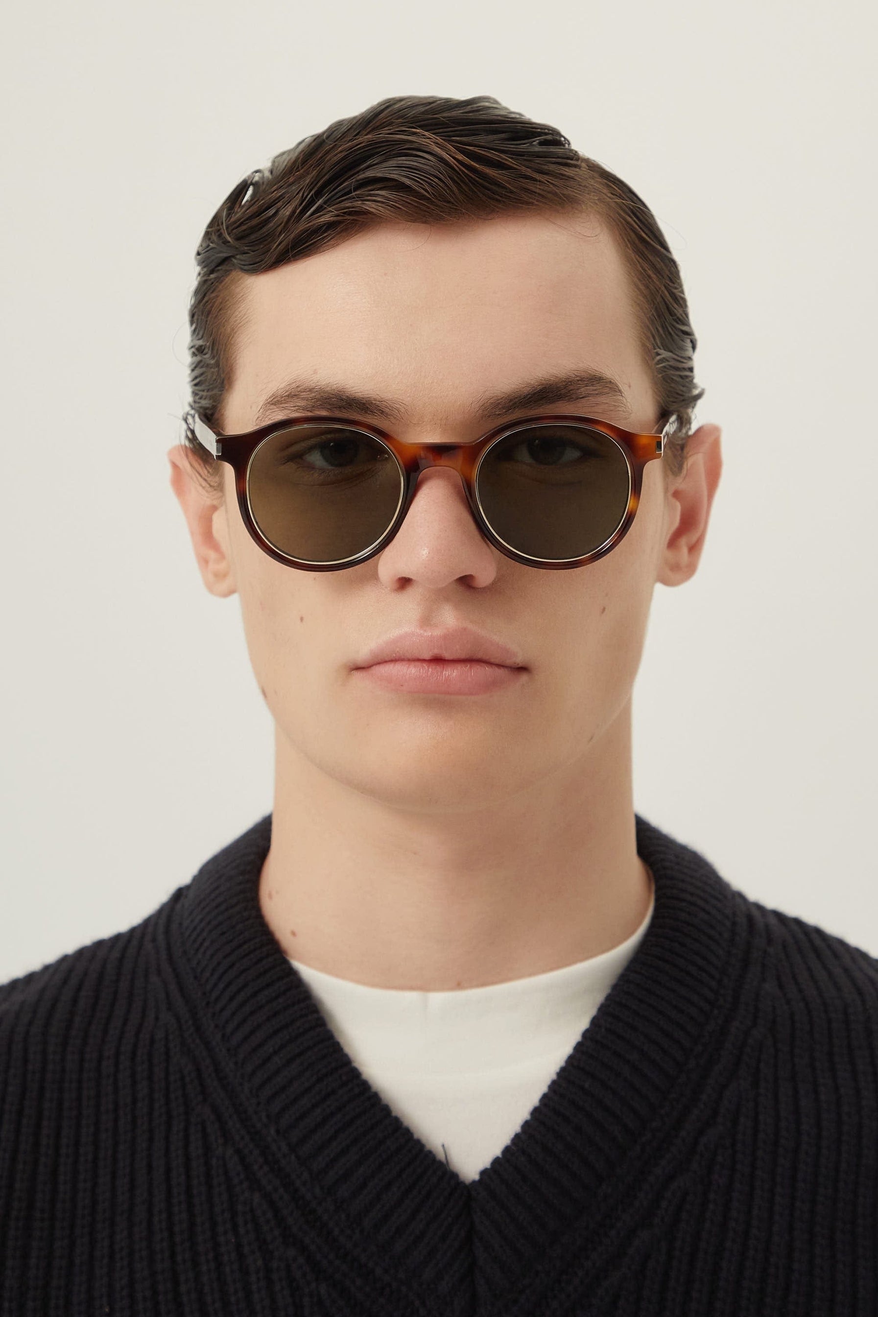 Saint Laurent classic havana round sunglasses - Eyewear Club