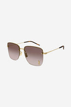 Load image into Gallery viewer, Saint Laurent gold squared metal sunglasses - Eyewear Club
