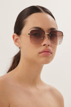 Load image into Gallery viewer, Saint Laurent gold squared metal sunglasses - Eyewear Club
