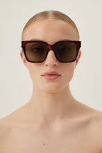 Load image into Gallery viewer, Saint Laurent havana rectangular sunglasses - Eyewear Club

