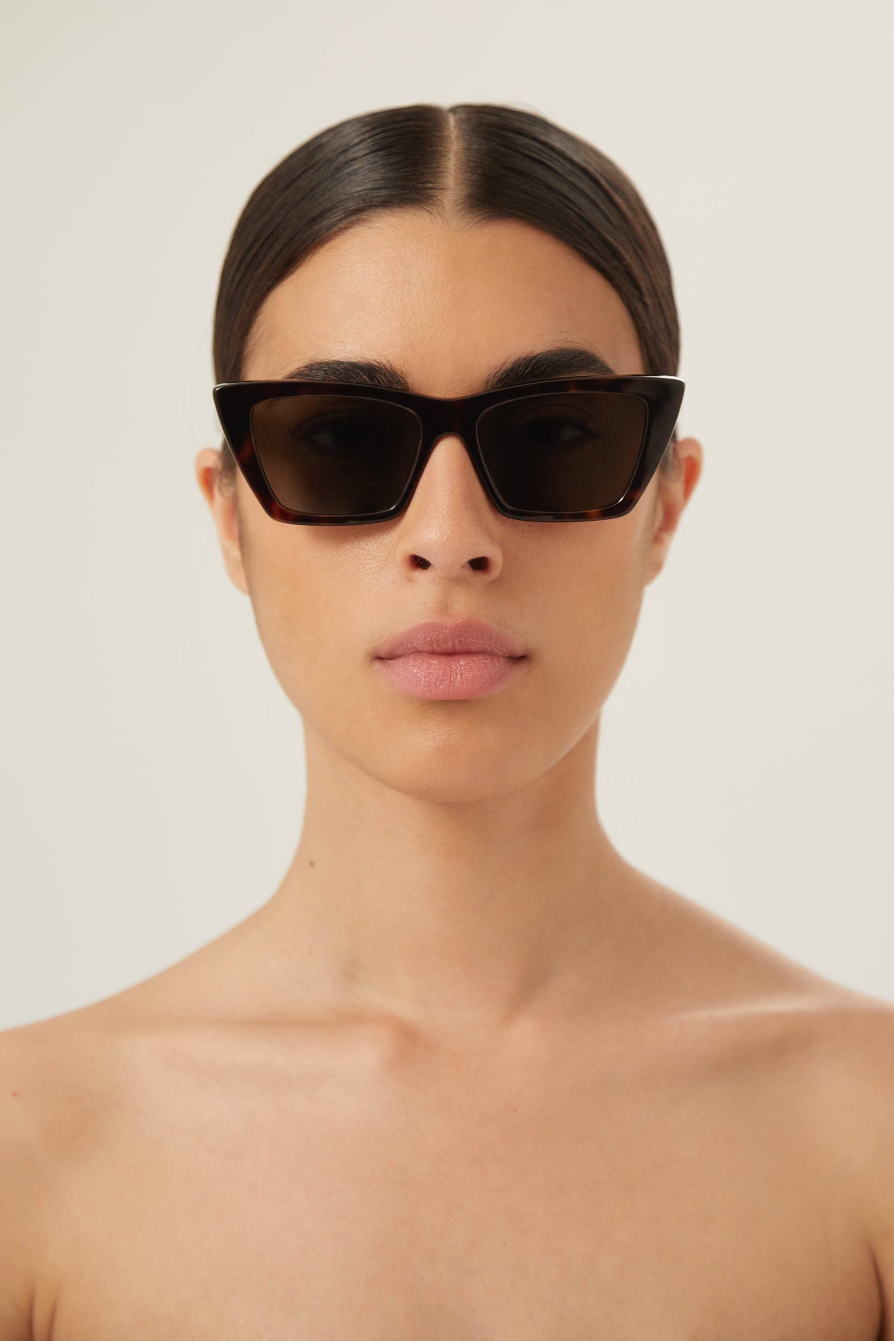 Saint Laurent iconic MICA cat-eye havana sunglasses - Eyewear Club