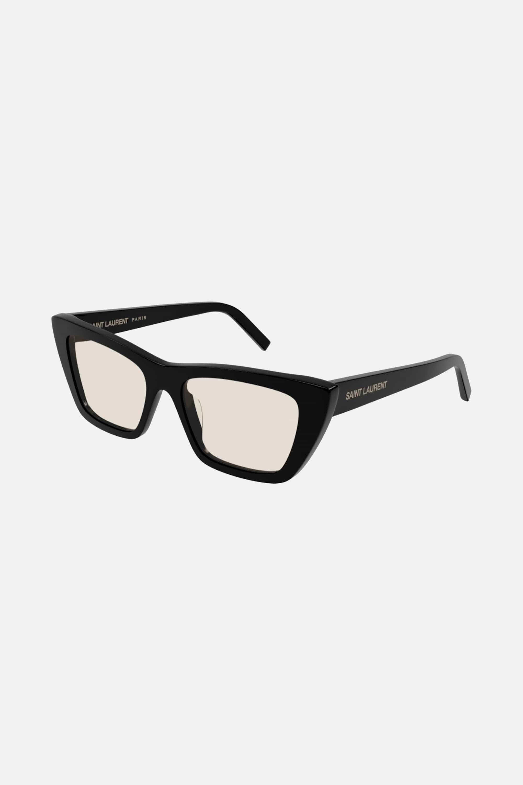 Saint Laurent iconic MICA cat-eye sunglasses with nude lenses - Eyewear Club