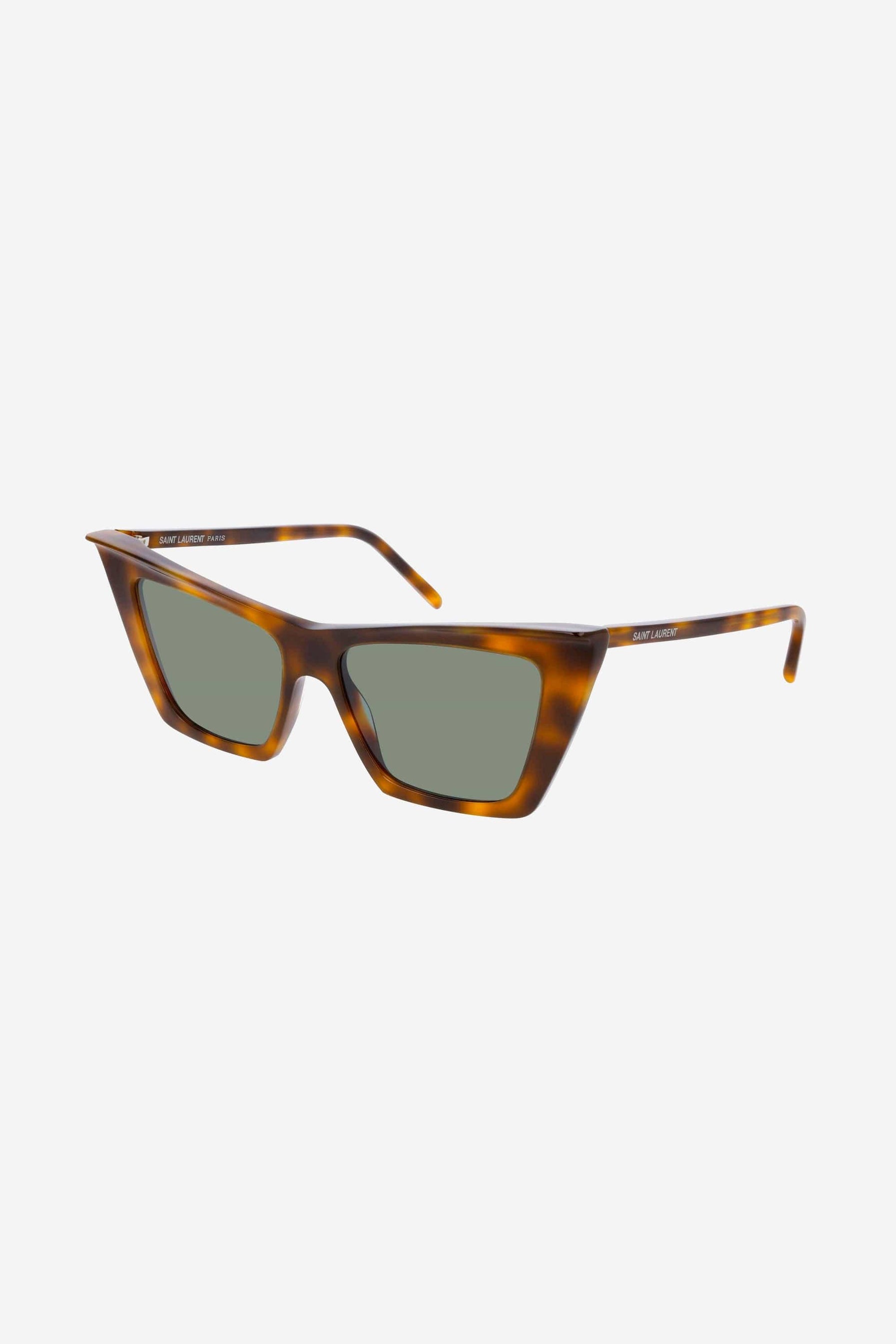 Saint Laurent iconic sharp cat-eye havana sunglasses - Eyewear Club