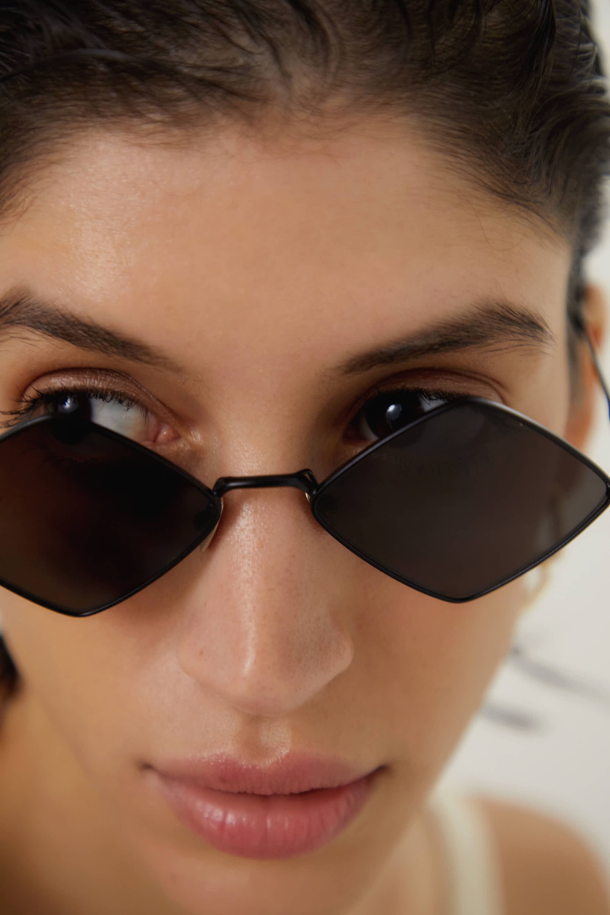 Saint Laurent metal rombo shape sunglasses - Eyewear Club