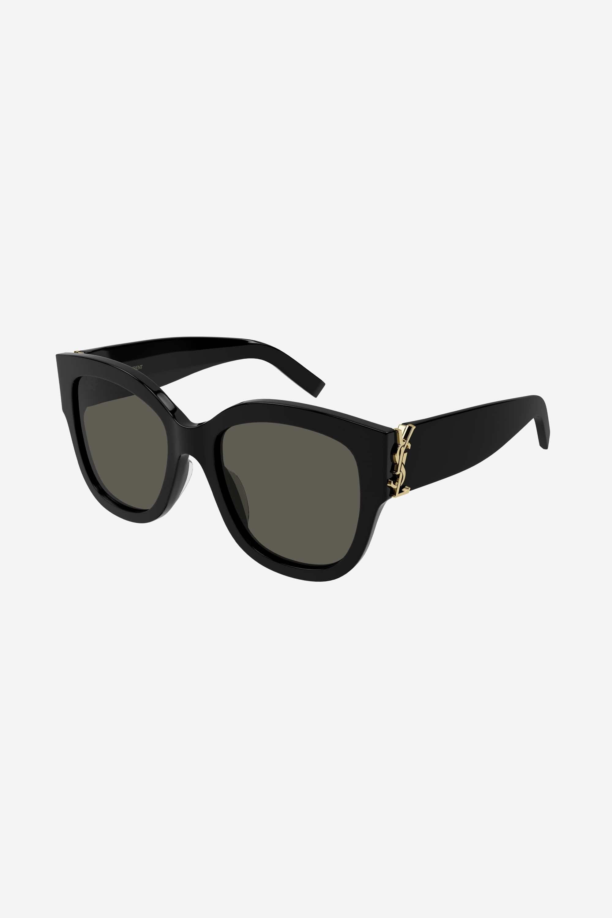 Saint Laurent SL M95 oversized black cat eye sunglasses - Eyewear Club