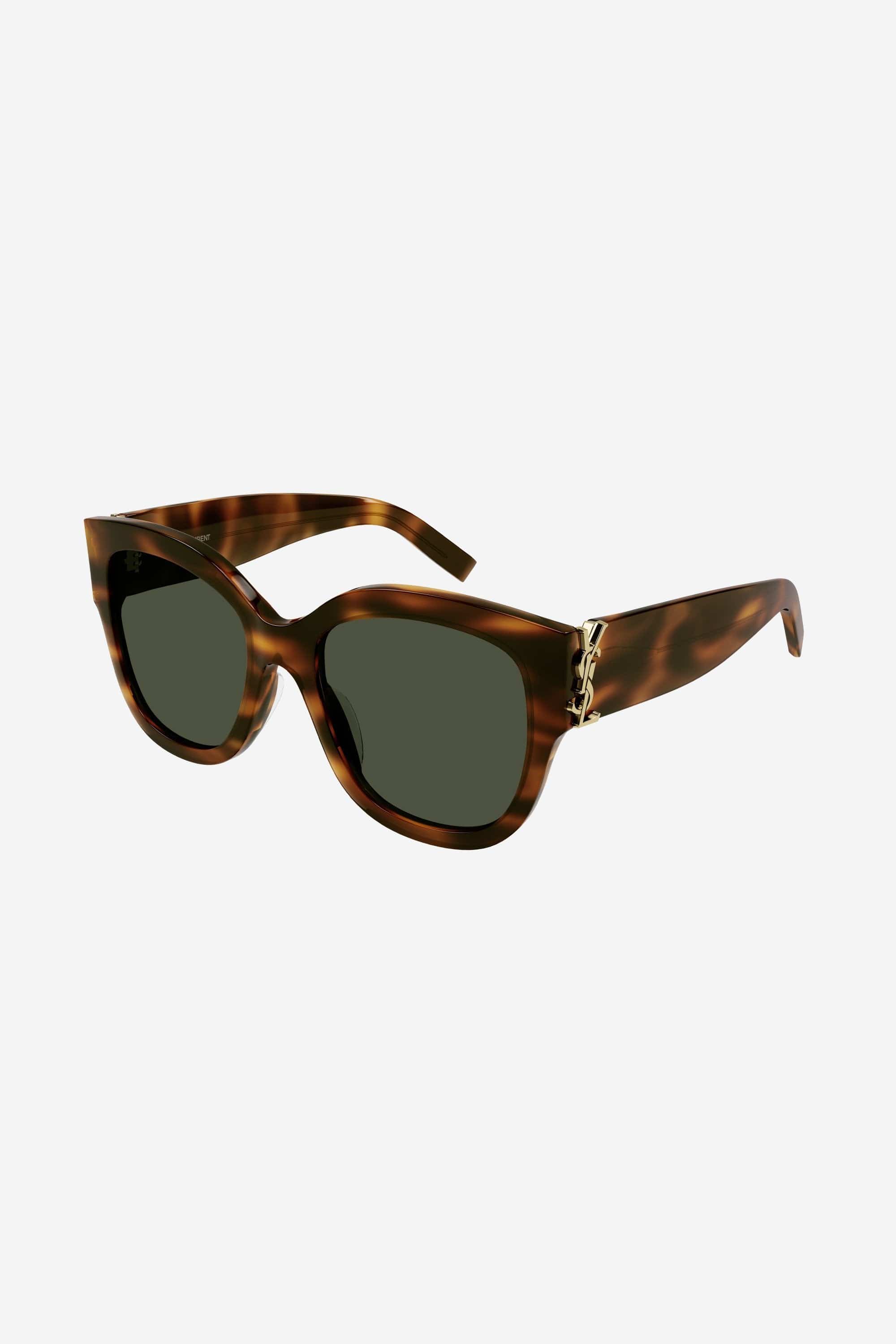 Saint Laurent SL M95 oversized havana cat eye sunglasses - Eyewear Club