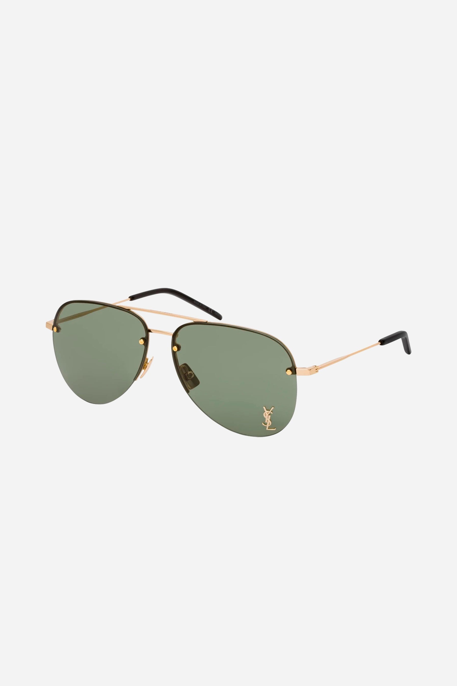 Saint Laurent pilot gradient green lenses sunglasses - Eyewear Club