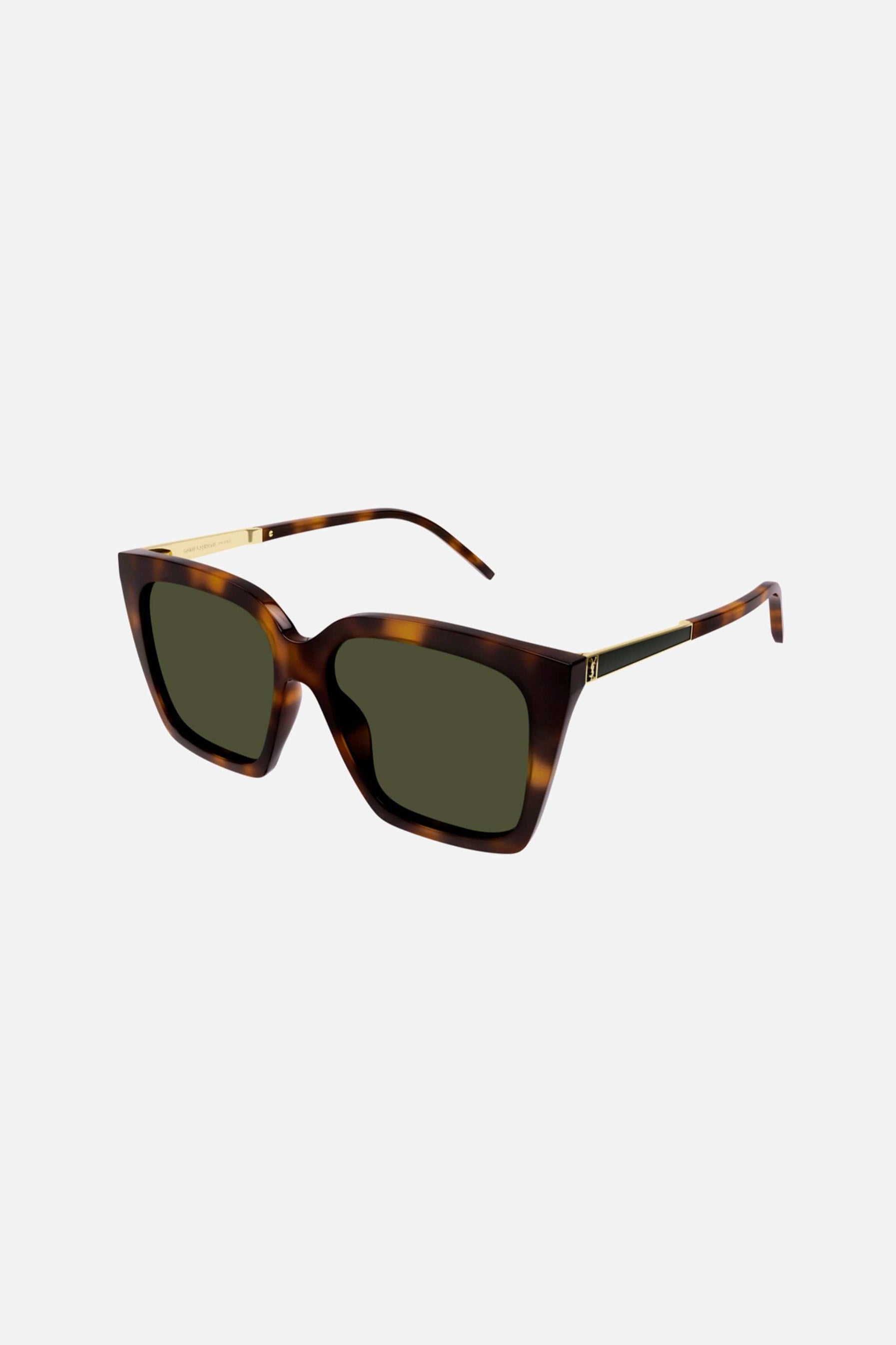 Saint Laurent squared cat eye havana sunglasses - Eyewear Club
