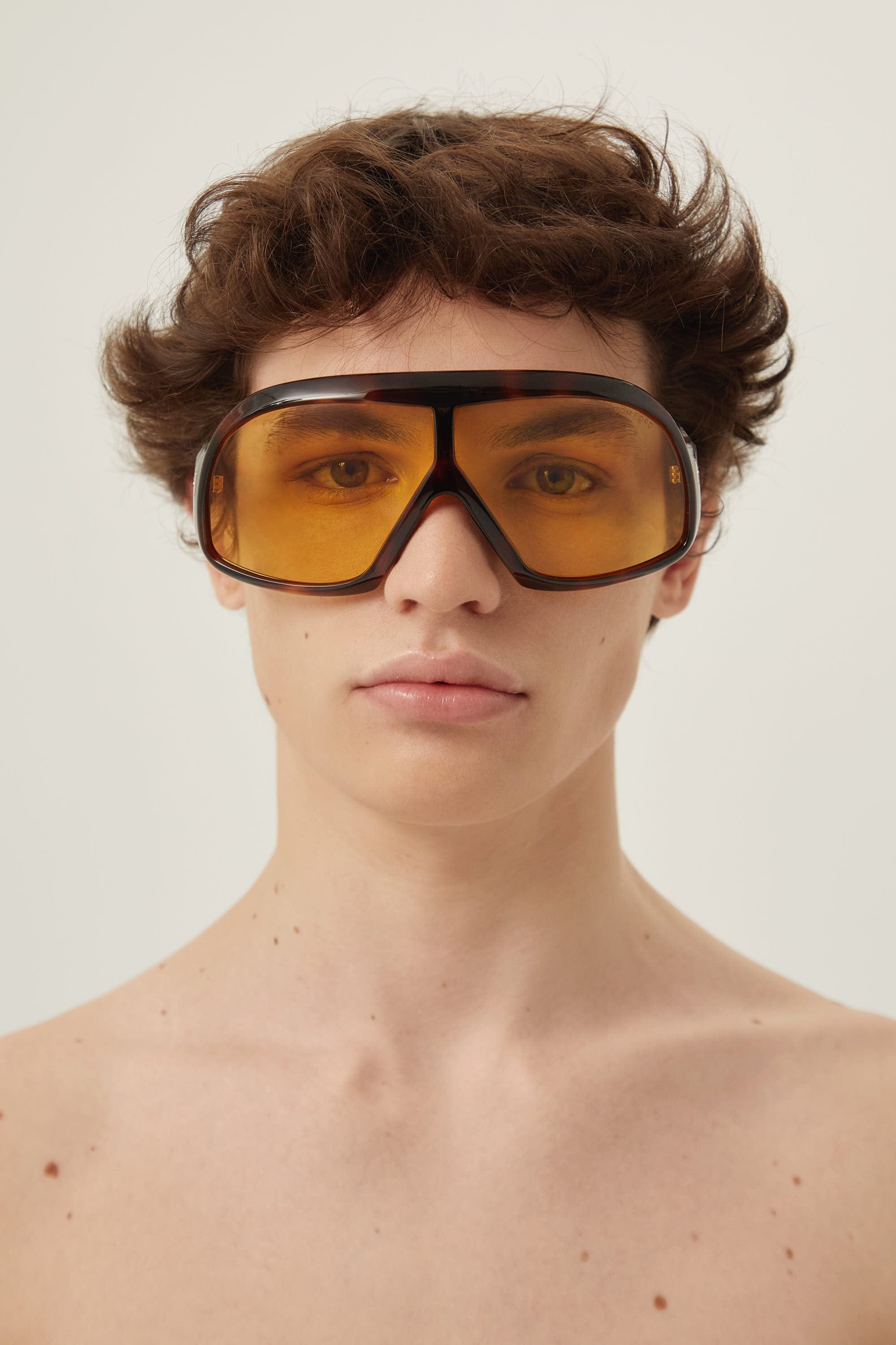 Tom Ford acetate mask featuring yellow lenses - Eyewear Club