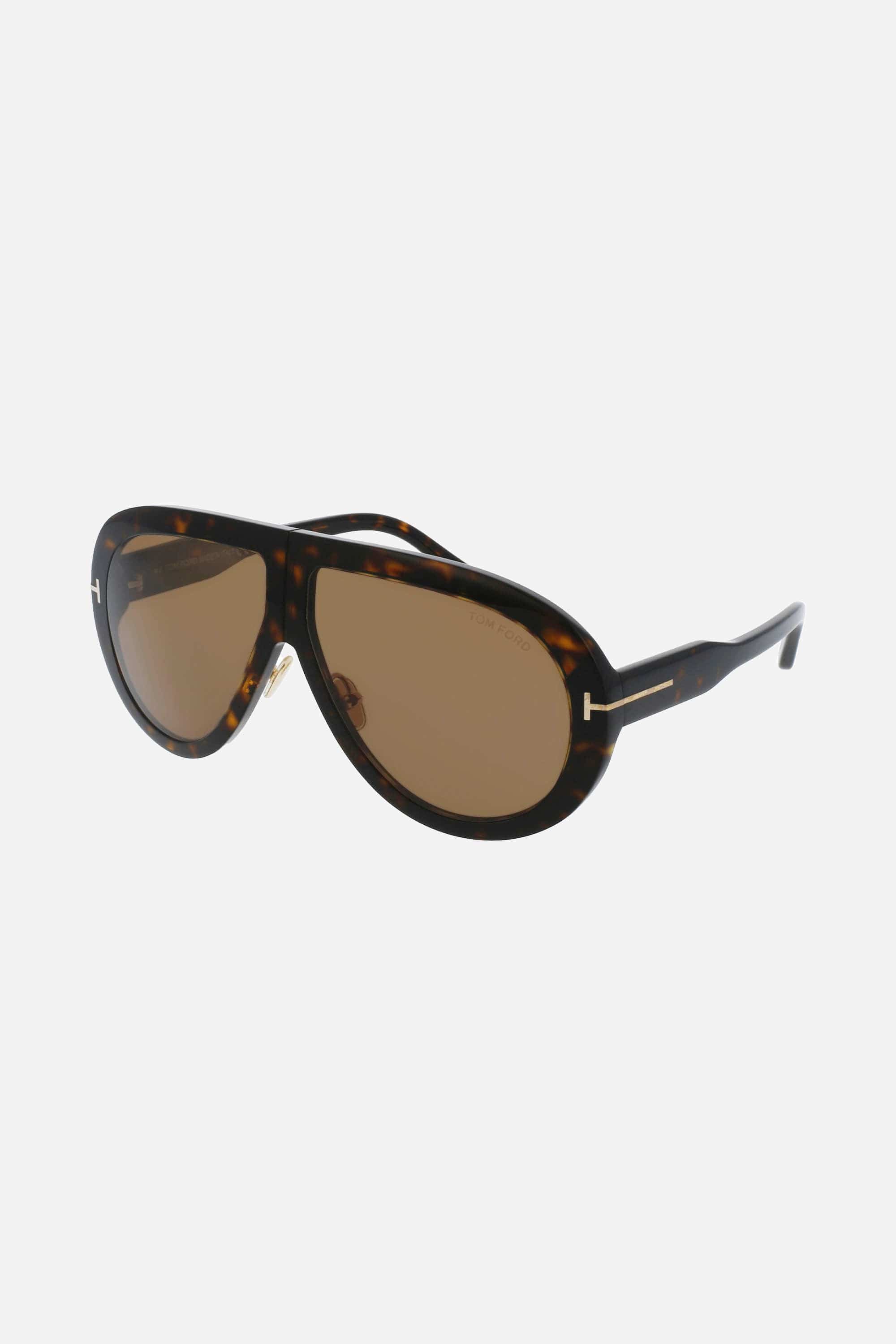 Tom Ford oversized pilot havana sunglasses - Eyewear Club