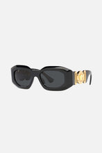 Load image into Gallery viewer, Versace biggie bold oval sunglasses in black with iconic jellyfish - Eyewear Club
