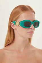 Load image into Gallery viewer, Versace biggie bold sunglasses in water green with iconic jellyfish - Eyewear Club
