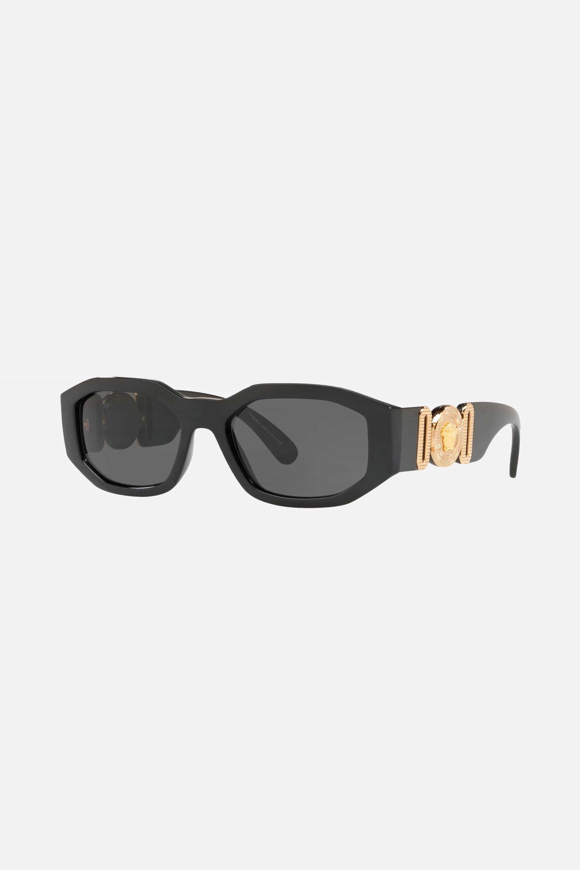 Versace biggie sunglasses in black with iconic jellyfish - Eyewear Club