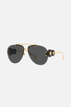 Load image into Gallery viewer, Versace grey pilot sunglasses featuring iconic jellyfish - Eyewear Club
